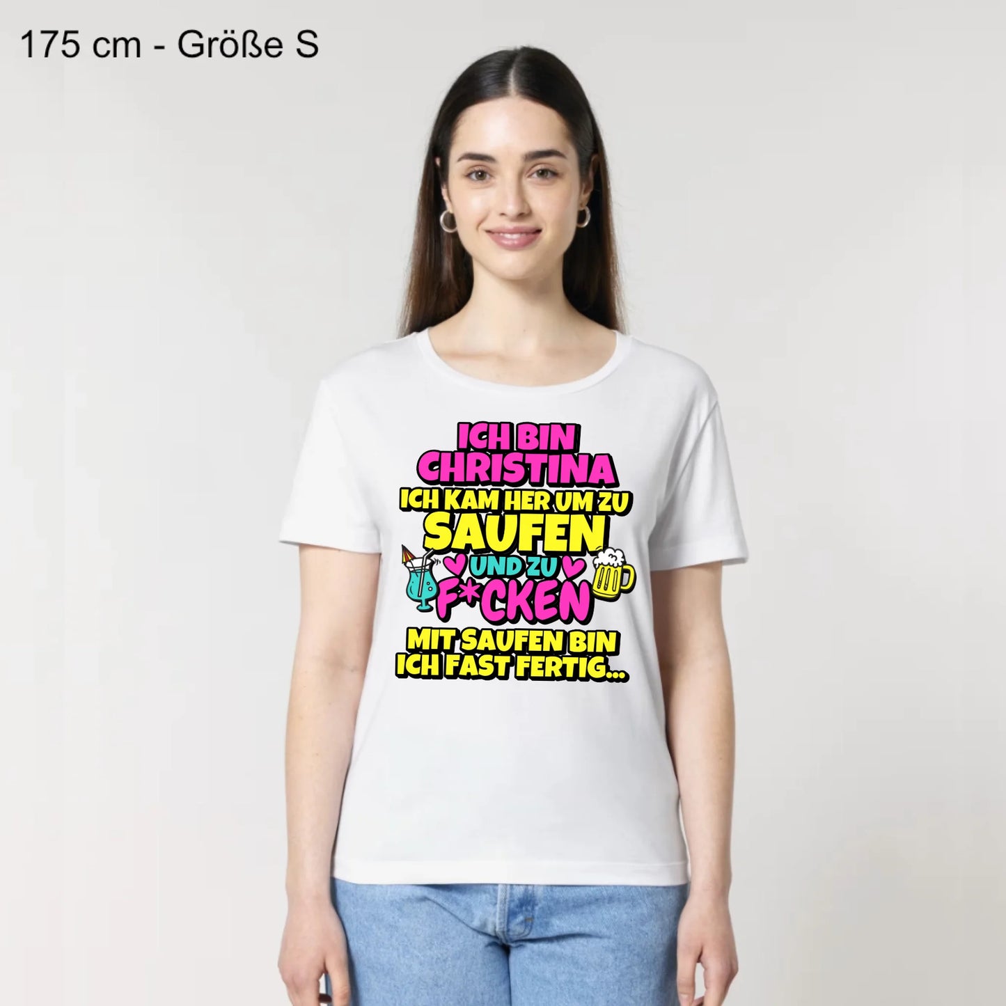 Saufen und f*cken - Organic Women's Shirt (personalisierbar)