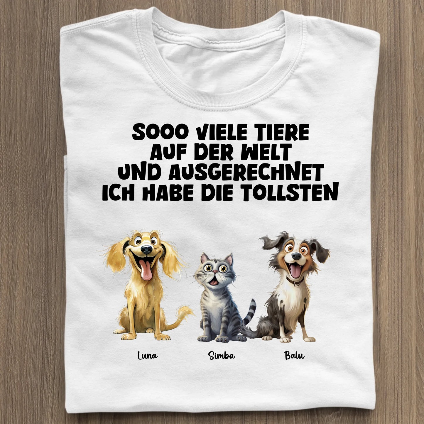 Sooo viele Tiere - Organic Women's Shirt (personalisierbar) Serena T-Shirt ST ST White