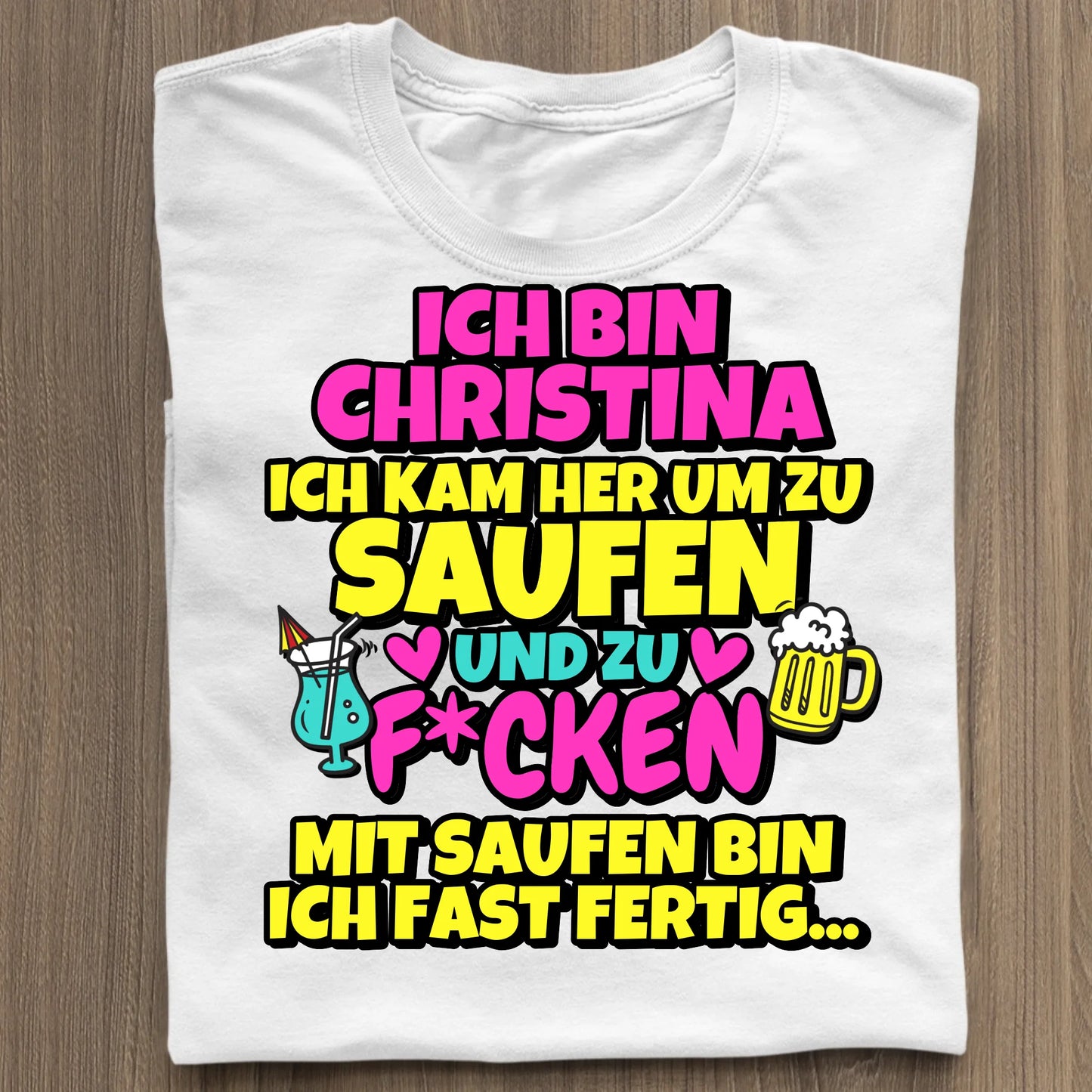 Saufen und f*cken - Organic Women's Shirt (personalisierbar) Serena T-Shirt ST ST White