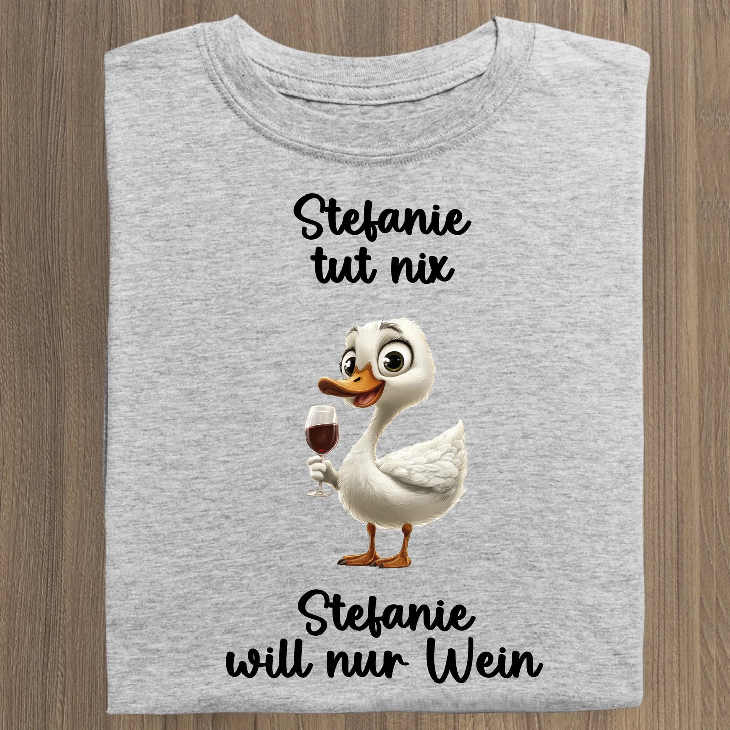 Ich will nur Wein - Organic Women's Shirt (personalisierbar) Serena T-Shirt ST ST Heather-Grey