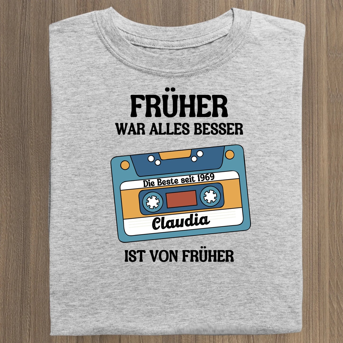 Früher war alles besser - Organic Women's Shirt (personalisierbar) Serena T-Shirt ST ST Heather-Grey