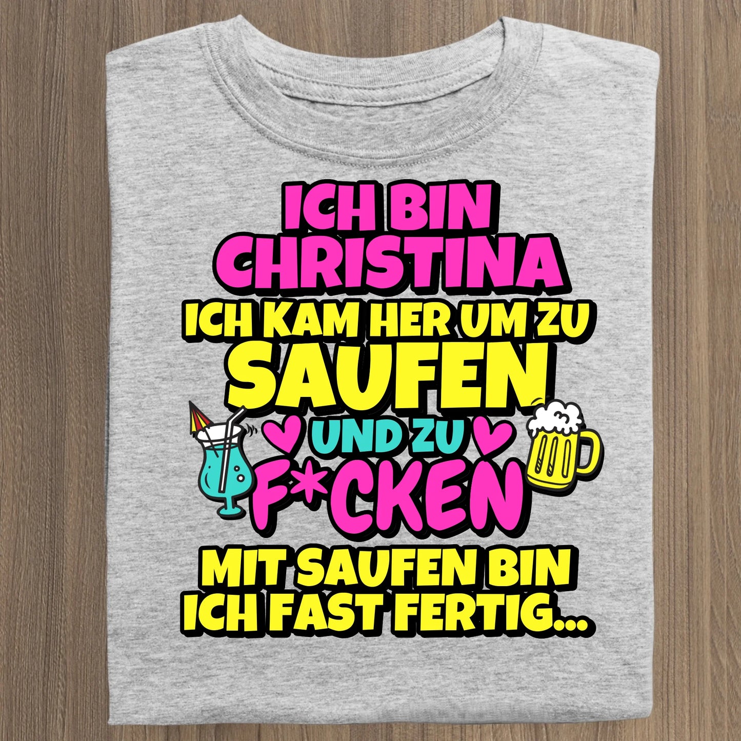 Saufen und f*cken - Organic Women's Shirt (personalisierbar) Serena T-Shirt ST ST Heather-Grey
