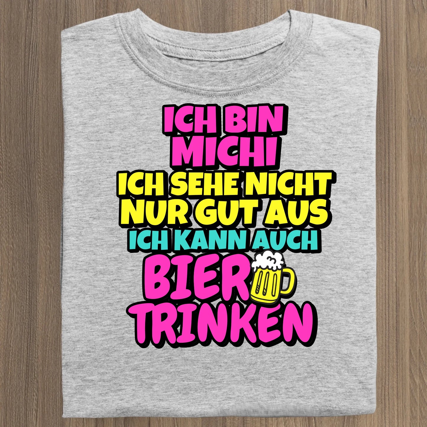 Ich kann auch Bier trinken - Organic Women's Shirt (personalisierbar) Serena T-Shirt ST ST Heather-Grey