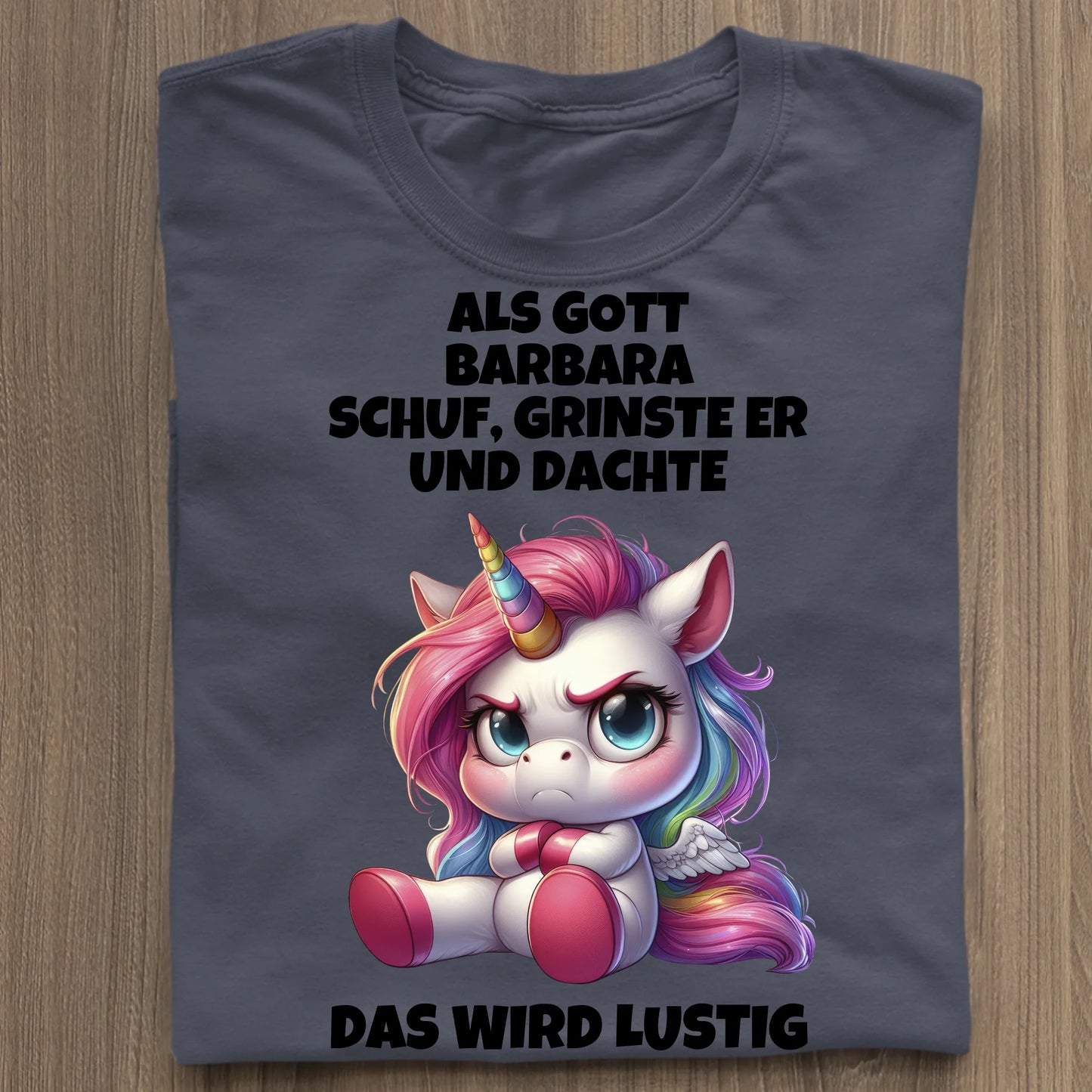 Als Gott mich schuf - Organic Women's Shirt (personalisierbar) Serena T-Shirt ST ST French-Navy