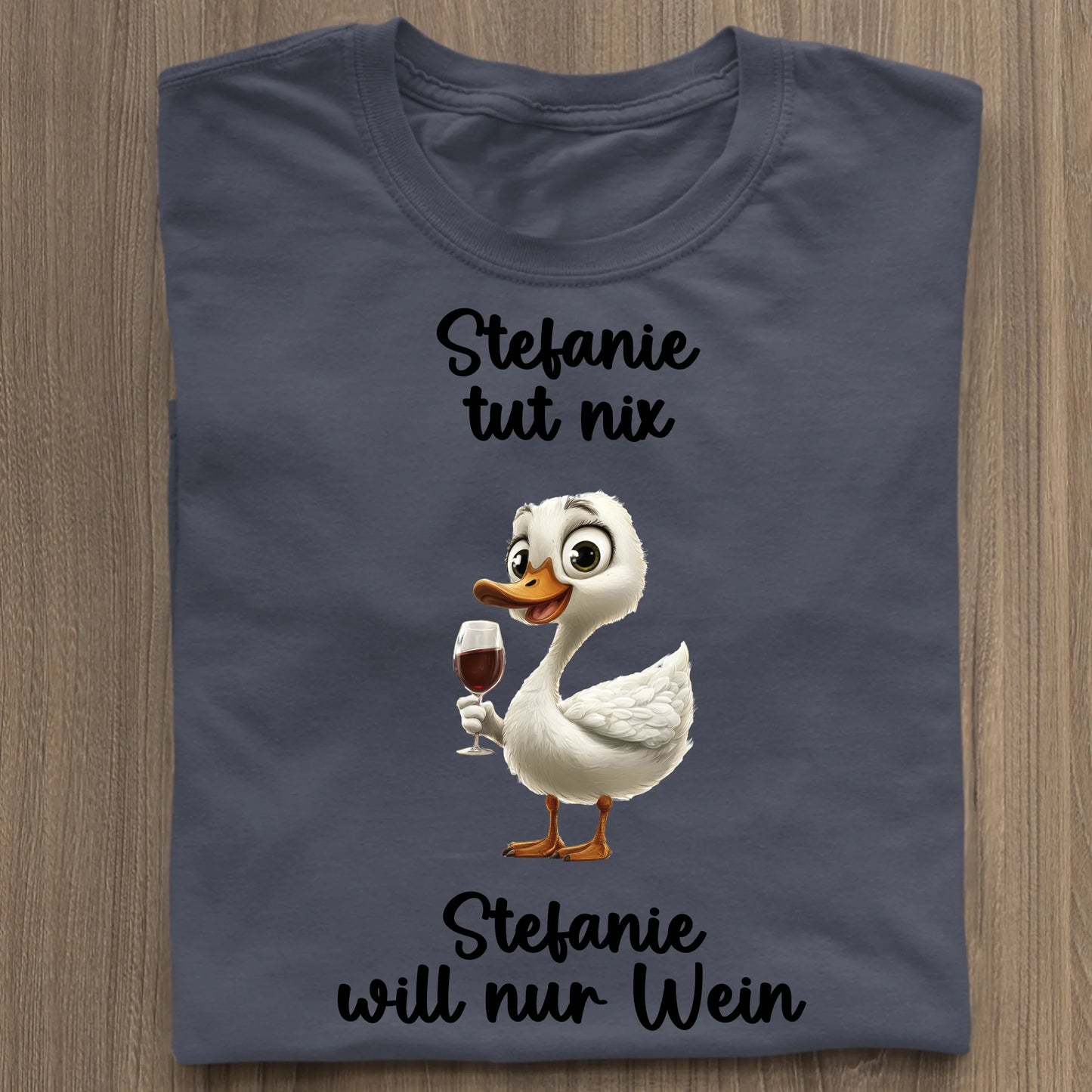 Ich will nur Wein - Organic Women's Shirt (personalisierbar) Serena T-Shirt ST ST French-Navy
