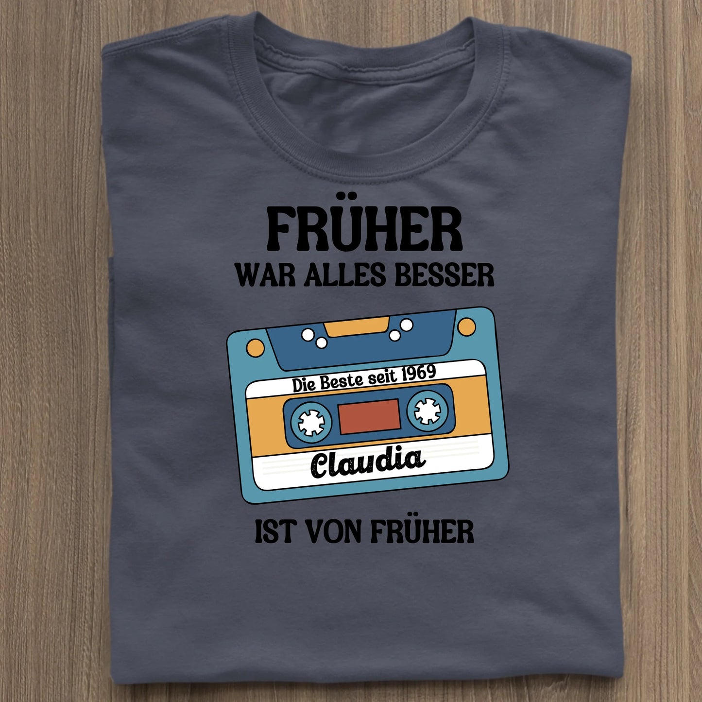 Früher war alles besser - Organic Women's Shirt (personalisierbar) Serena T-Shirt ST ST French-Navy