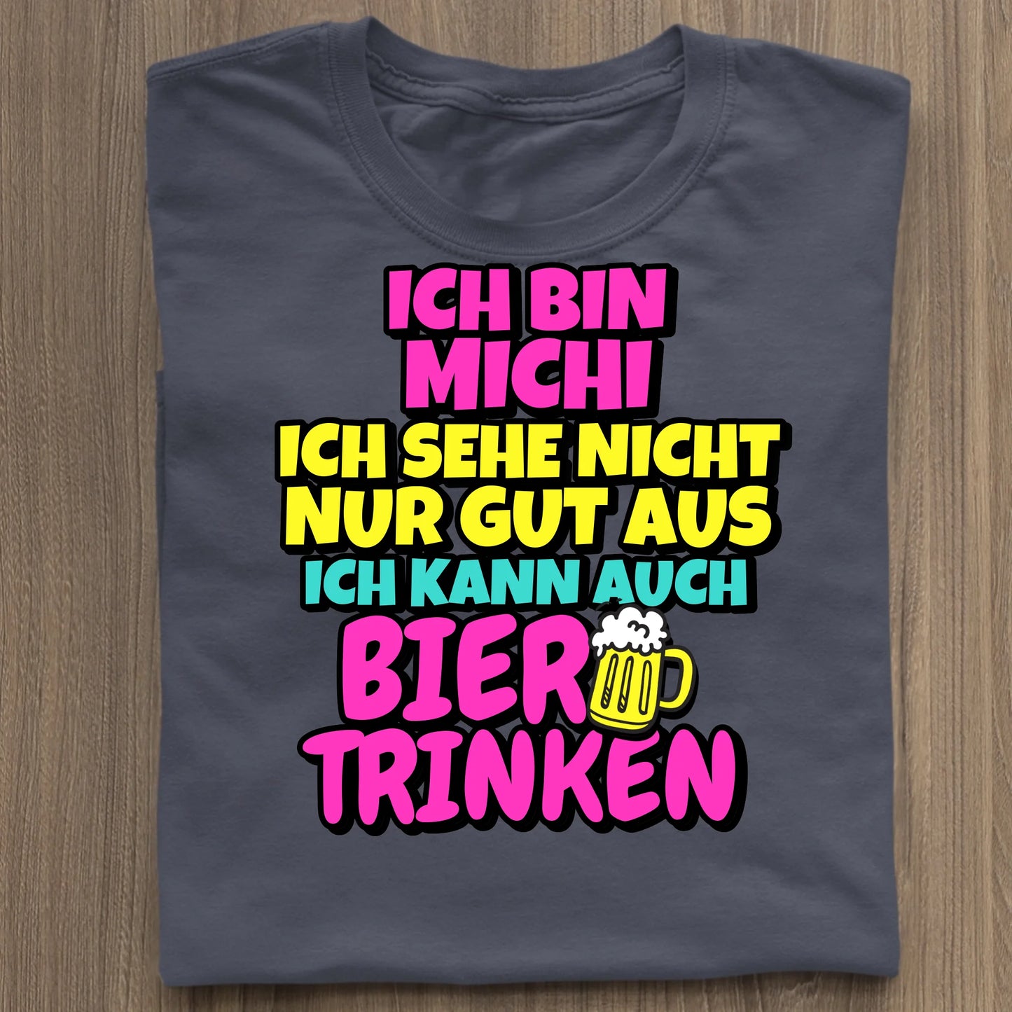 Ich kann auch Bier trinken - Organic Women's Shirt (personalisierbar) Serena T-Shirt ST ST French-Navy