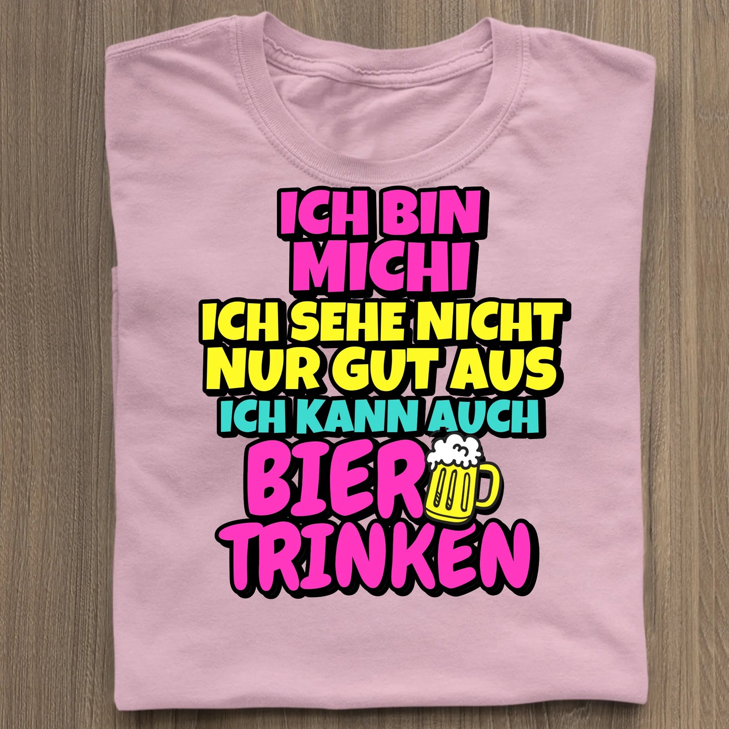 Ich kann auch Bier trinken - Organic Women's Shirt (personalisierbar) Serena T-Shirt ST ST Cotton-Pink