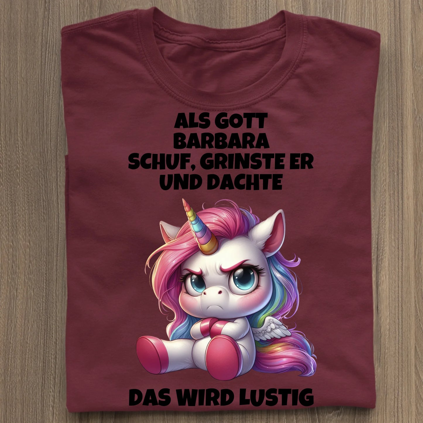 Als Gott mich schuf - Organic Women's Shirt (personalisierbar) Serena T-Shirt ST ST Burgundy