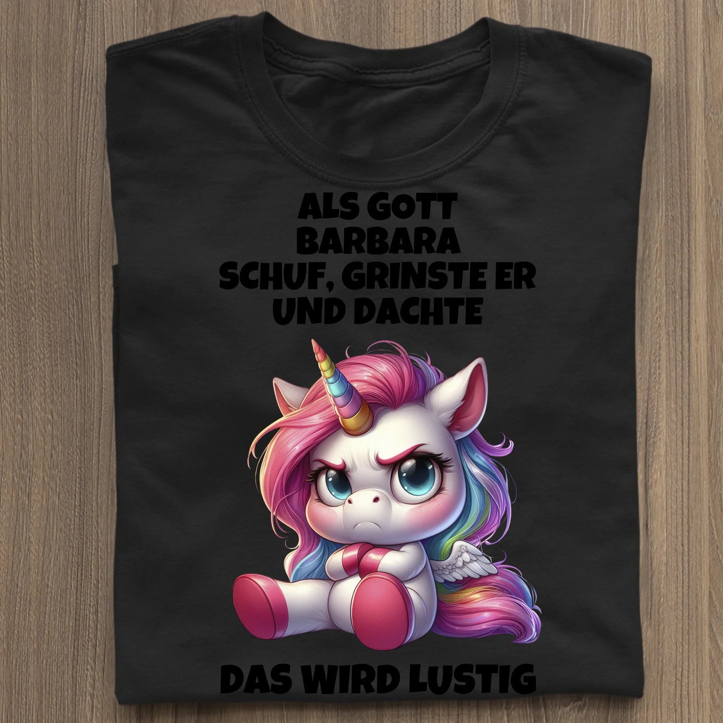 Als Gott mich schuf - Organic Women's Shirt (personalisierbar) Serena T-Shirt ST ST Black