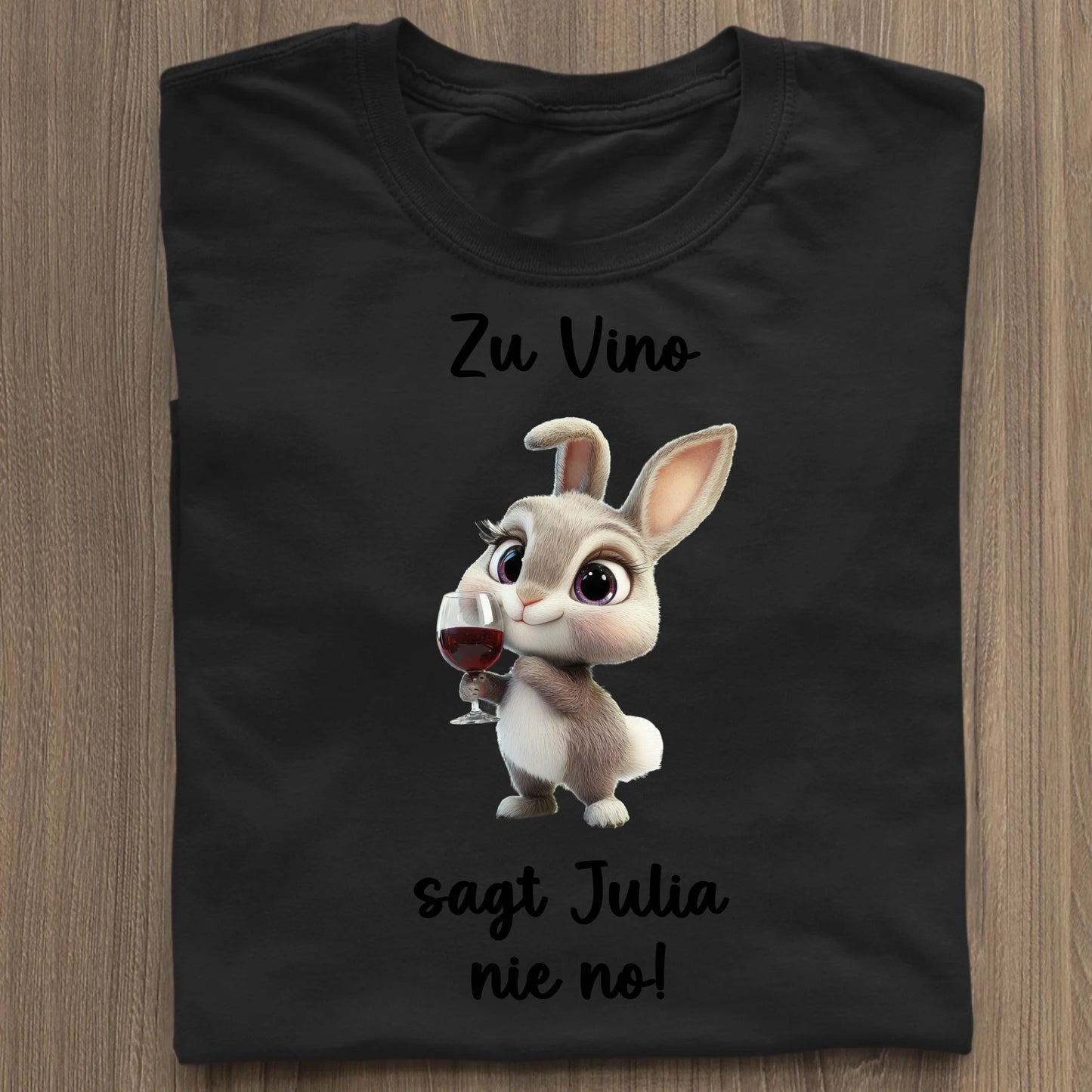 Zu Vino sag ich nie no! - Organic Women's Shirt (personalisierbar) Serena T-Shirt ST ST Black
