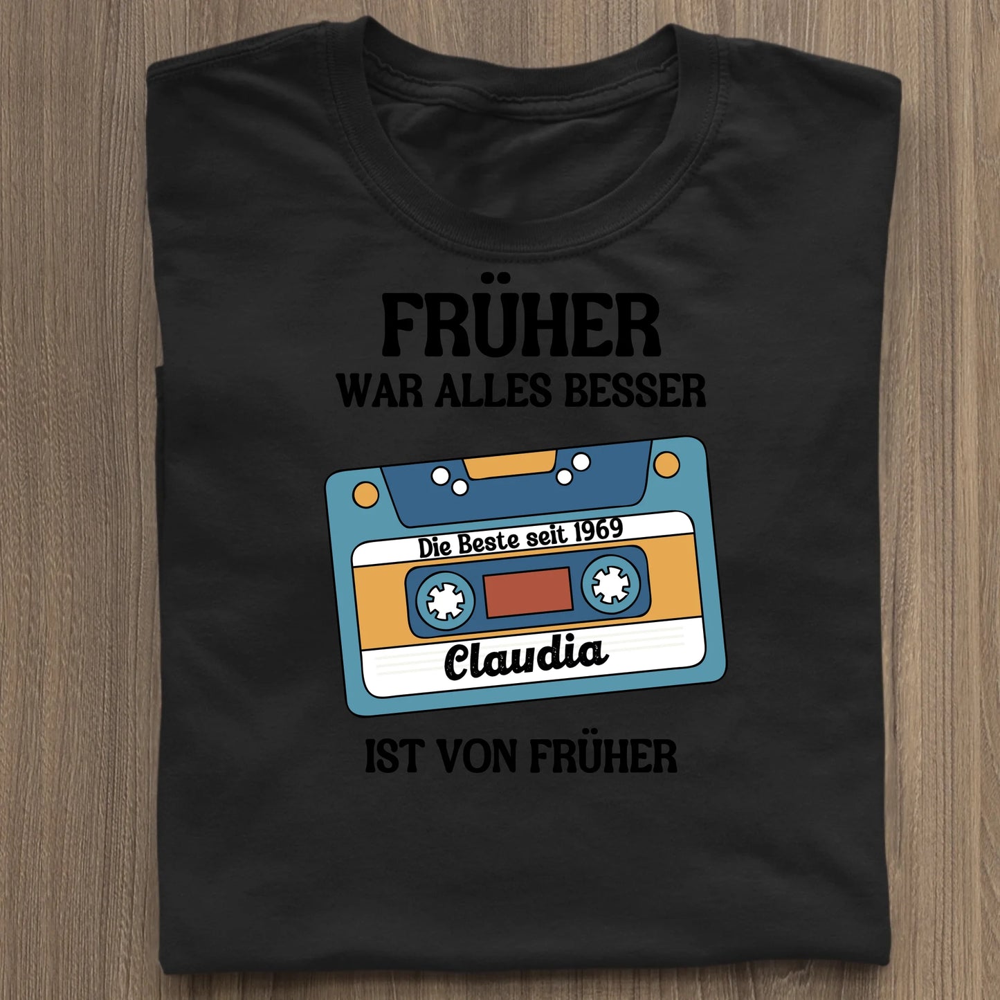 Früher war alles besser - Organic Women's Shirt (personalisierbar) Serena T-Shirt ST ST Black
