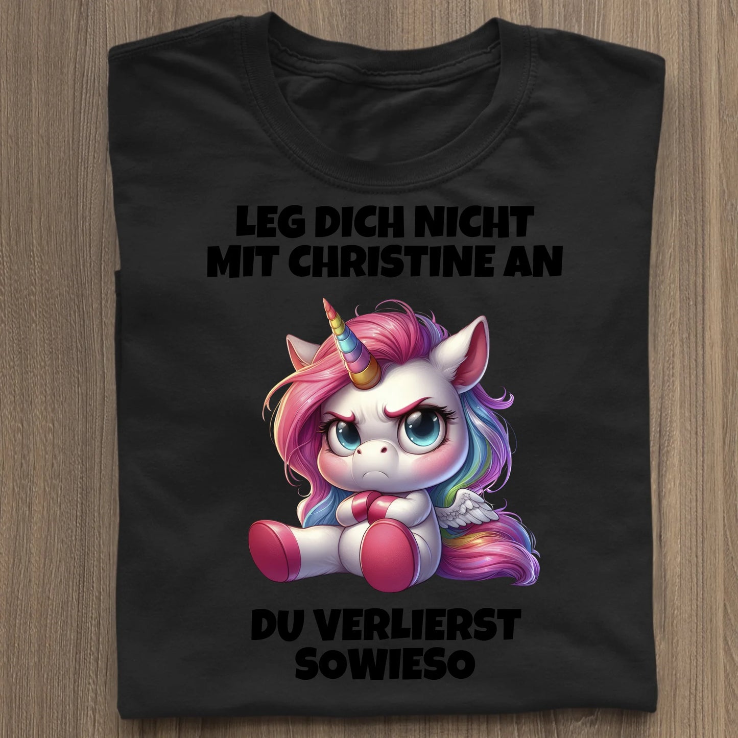 Leg dich nicht mit mir an - Organic Women's Shirt (personalisierbar) Serena T-Shirt ST ST Black