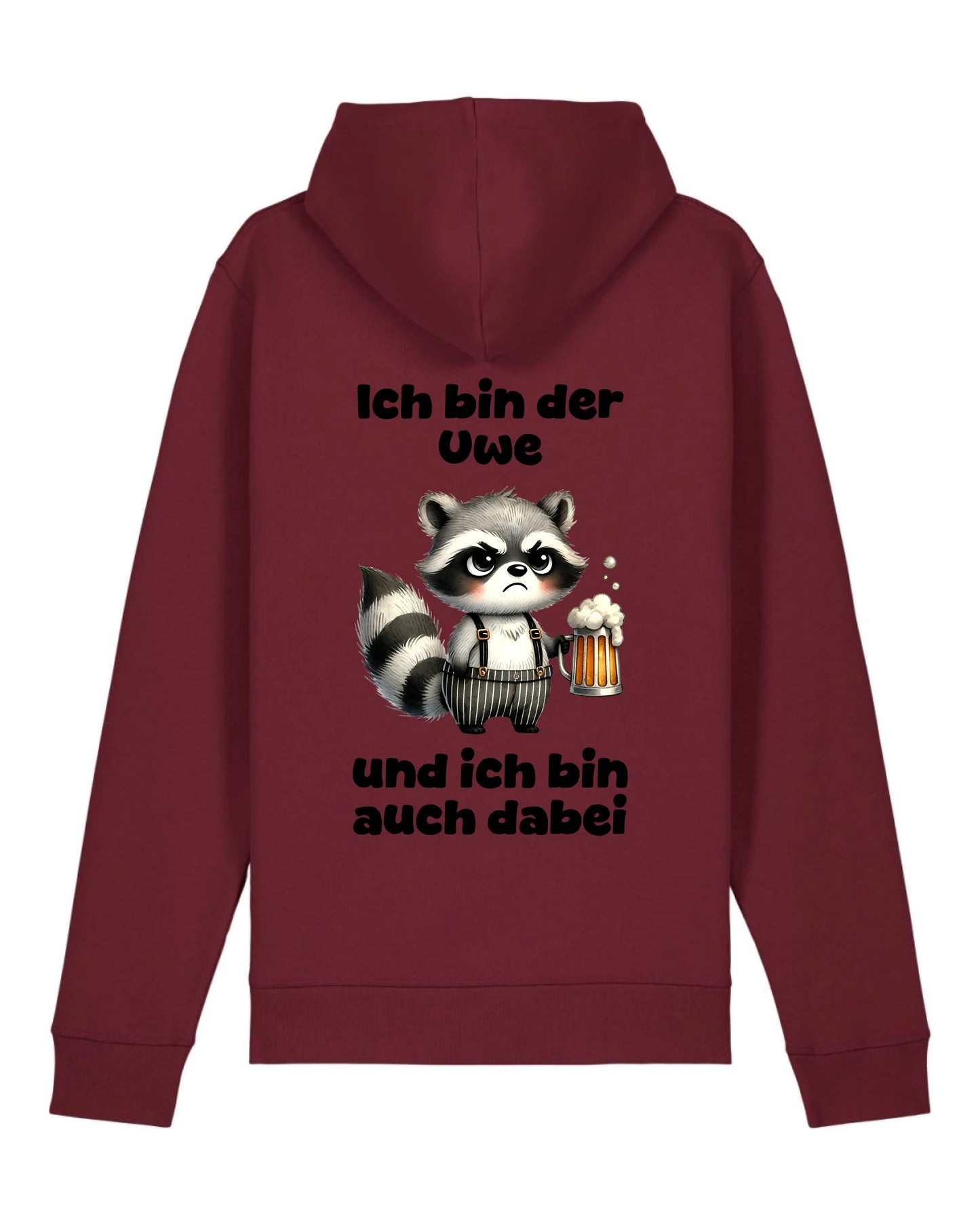 Ich bin auch dabei - Organic Unisex Hoodie (personalisierbar) Drummer 2.0 Hoodie ST ST Burgundy