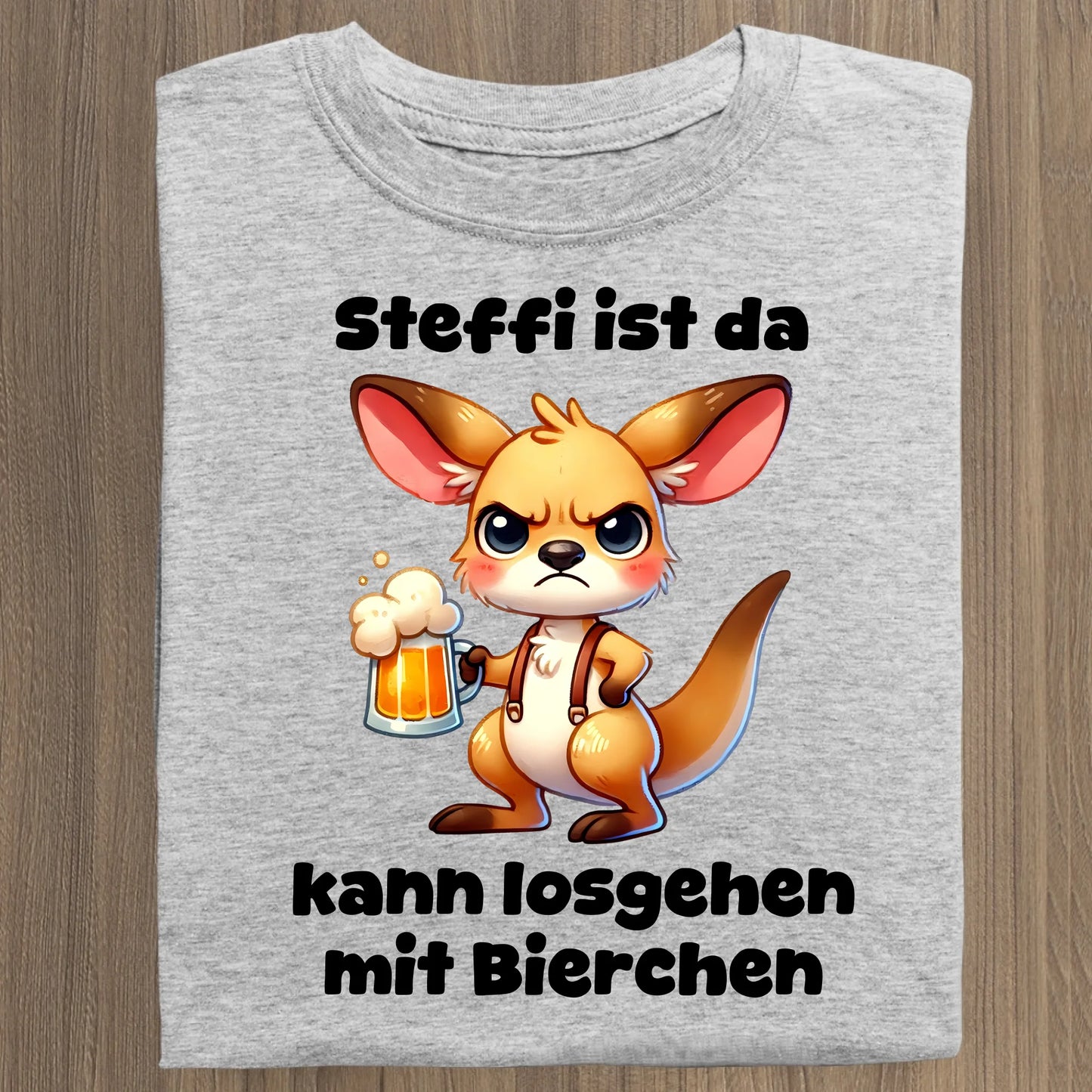 Bin da, kann losgehen - Organic Women's Shirt (personalisierbar) Serena T-Shirt ST ST Heather-Grey