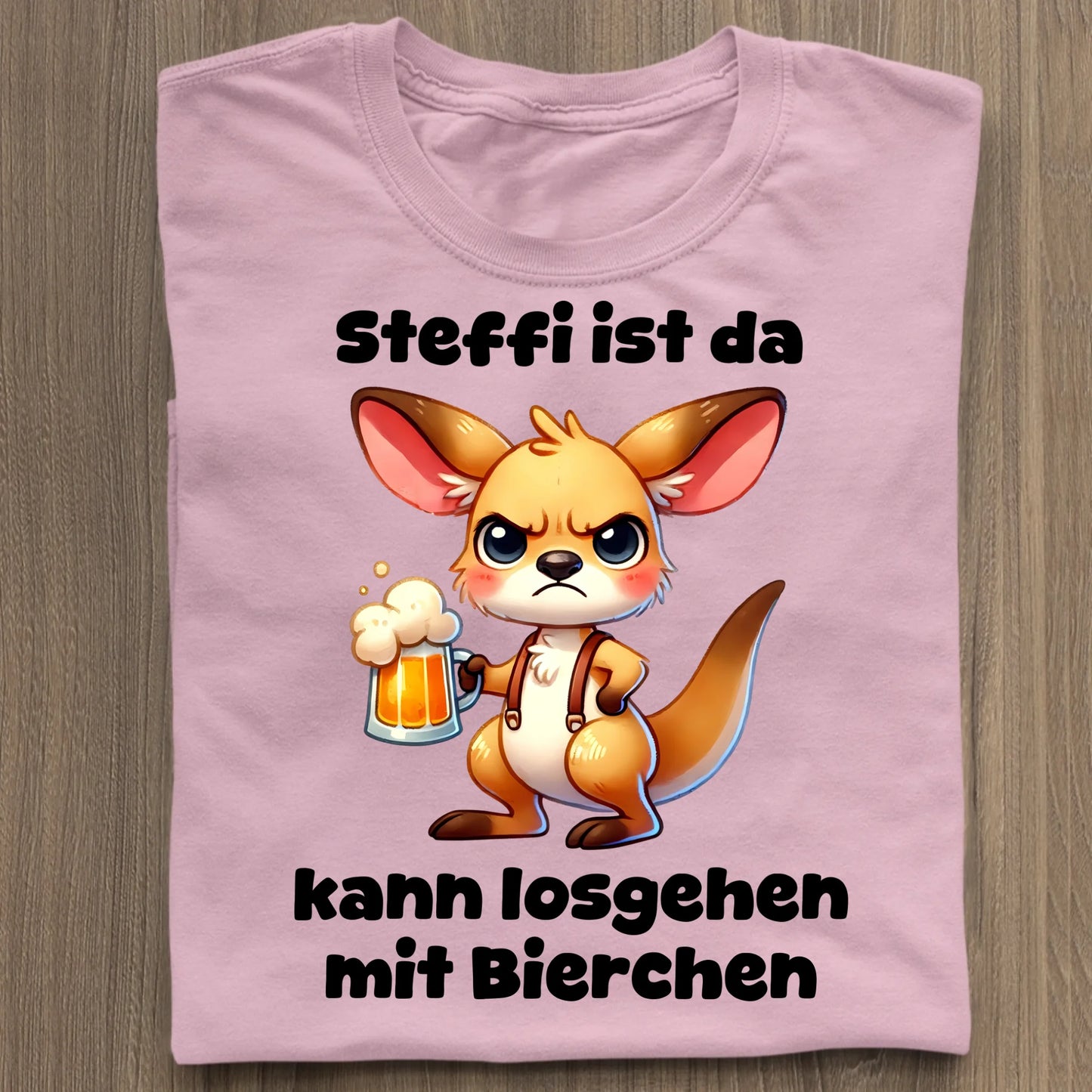 Bin da, kann losgehen - Organic Women's Shirt (personalisierbar) Serena T-Shirt ST ST Cotton-Pink