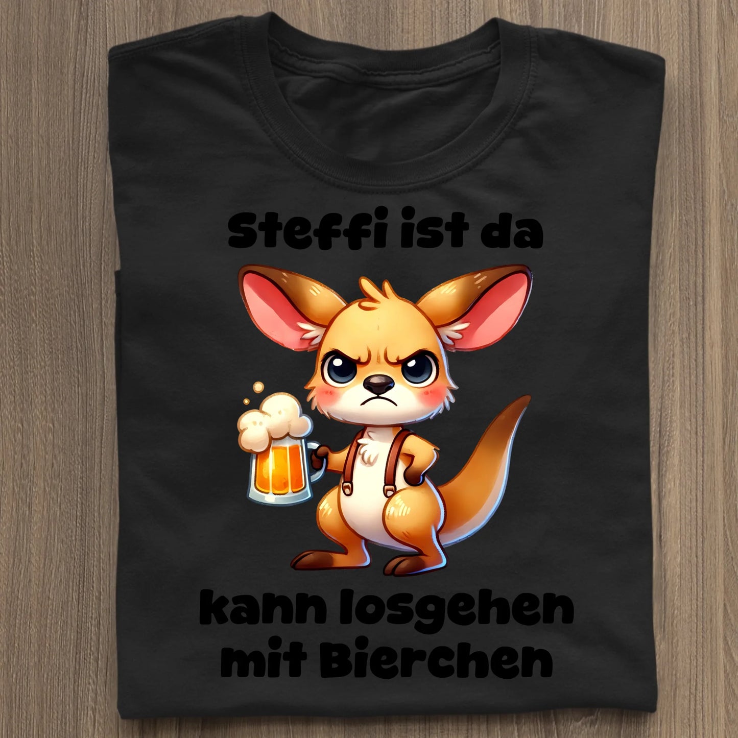 Bin da, kann losgehen - Organic Women's Shirt (personalisierbar) Serena T-Shirt ST ST Black