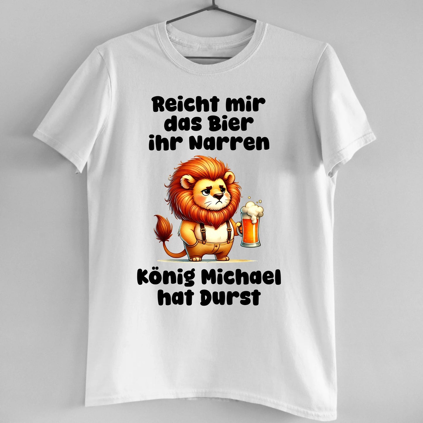 Der König hat Durst - Organic Men's Shirt (personalisierbar)