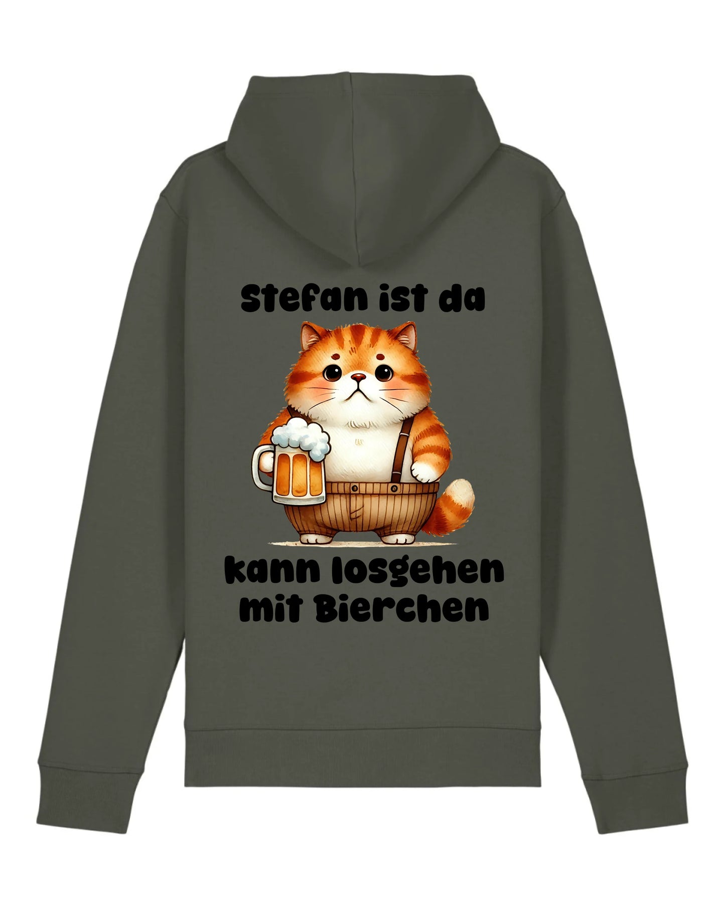 Bin da, kann losgehen - Organic Unisex Hoodie (personalisierbar) Drummer 2.0 Hoodie ST ST Khaki