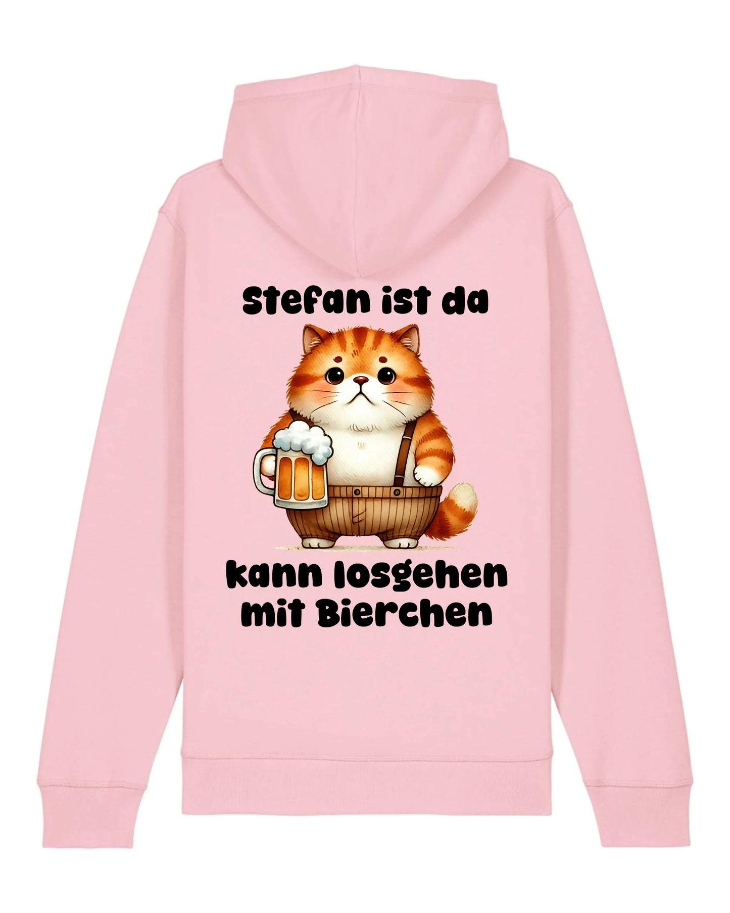 Bin da, kann losgehen - Organic Unisex Hoodie (personalisierbar) Drummer 2.0 Hoodie ST ST Cotton-Pink