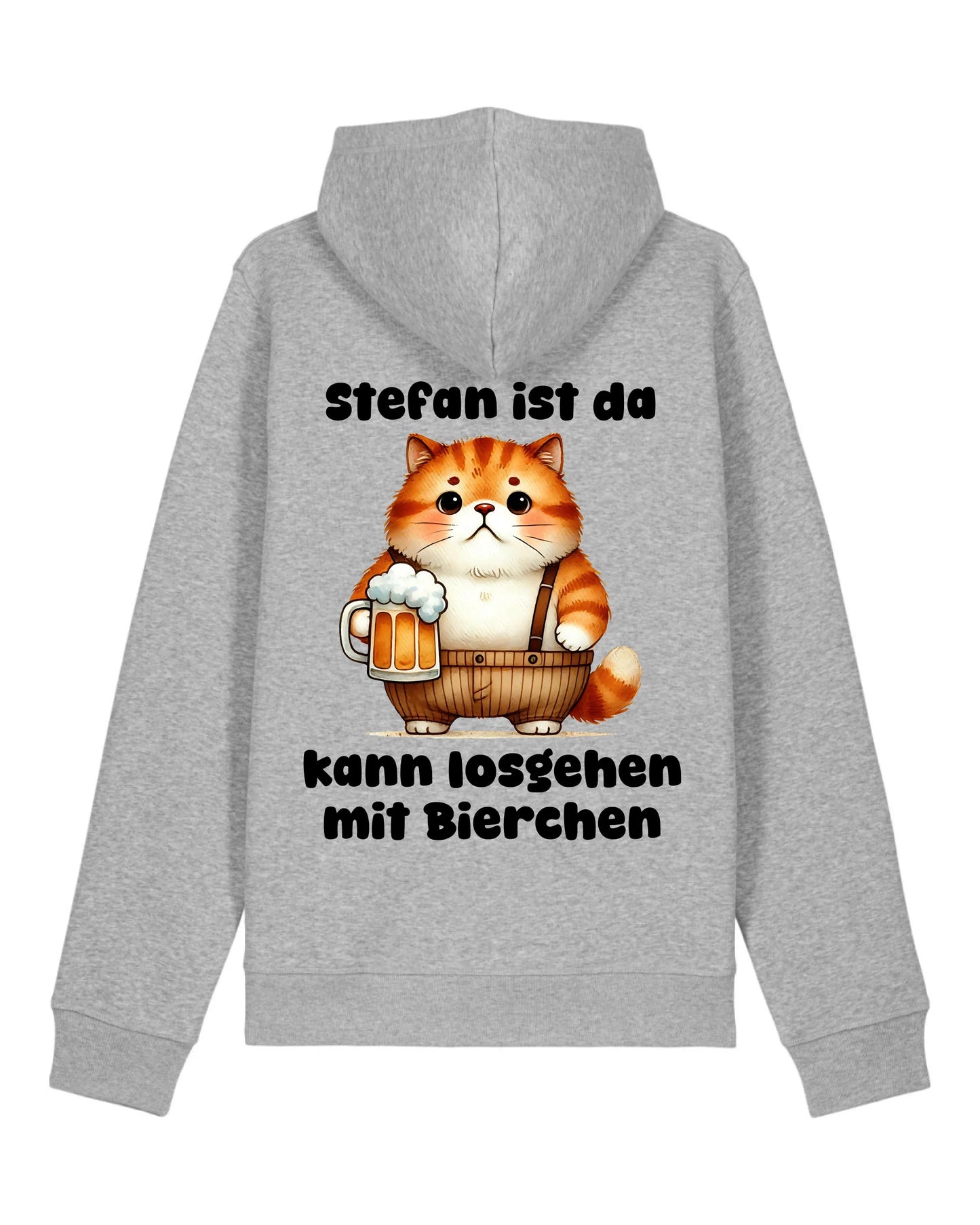 Bin da, kann losgehen - Organic Unisex Hoodie (personalisierbar) Drummer 2.0 Hoodie ST ST Heather-Grey