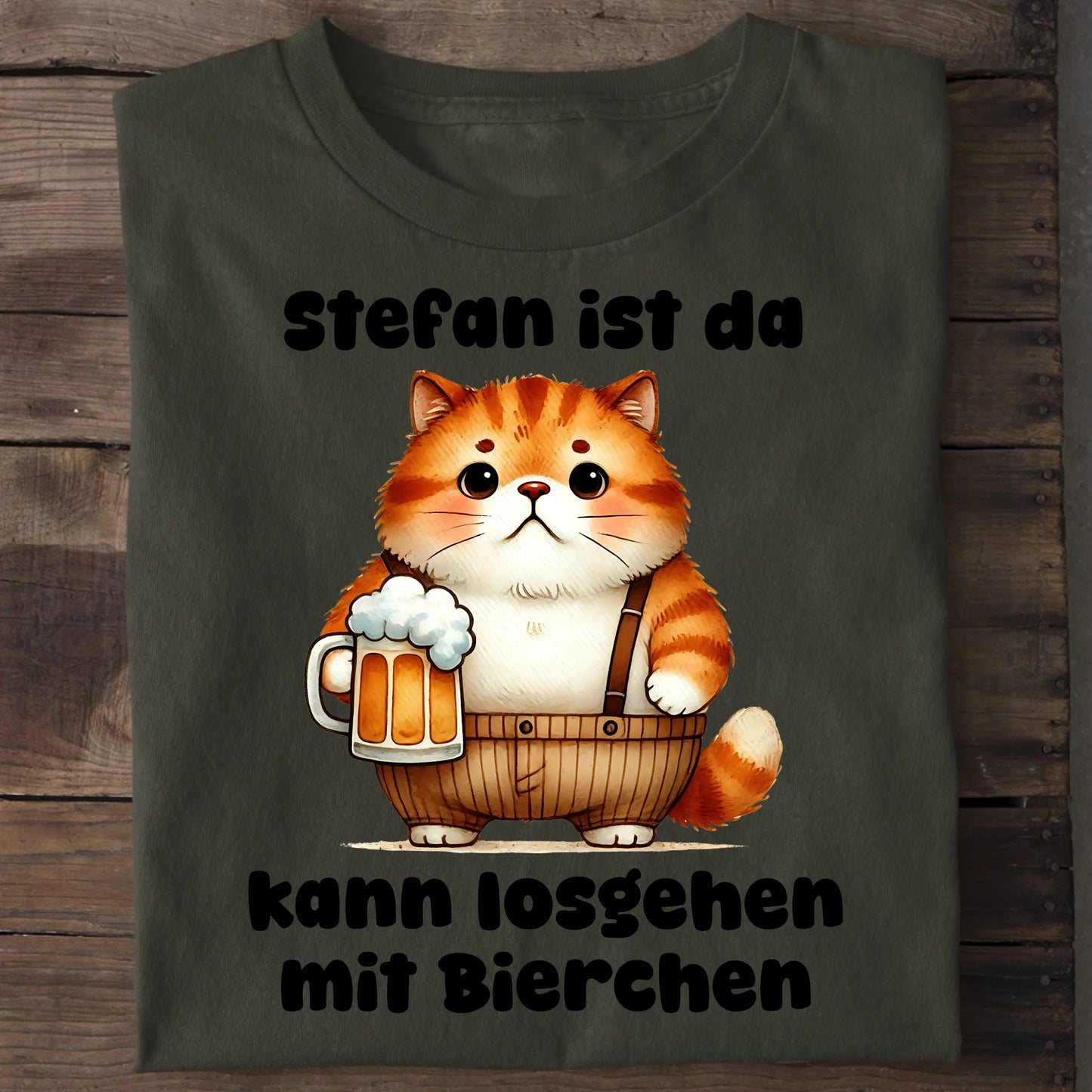 Bin da, kann losgehen - Organic Men's Shirt (personalisierbar) Crafter T-Shirt ST ST Khaki