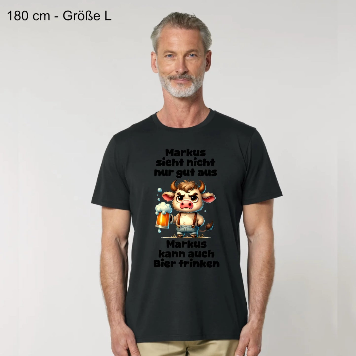 Ich sehe nicht nur gut aus - Organic Men's Shirt (personalisierbar)