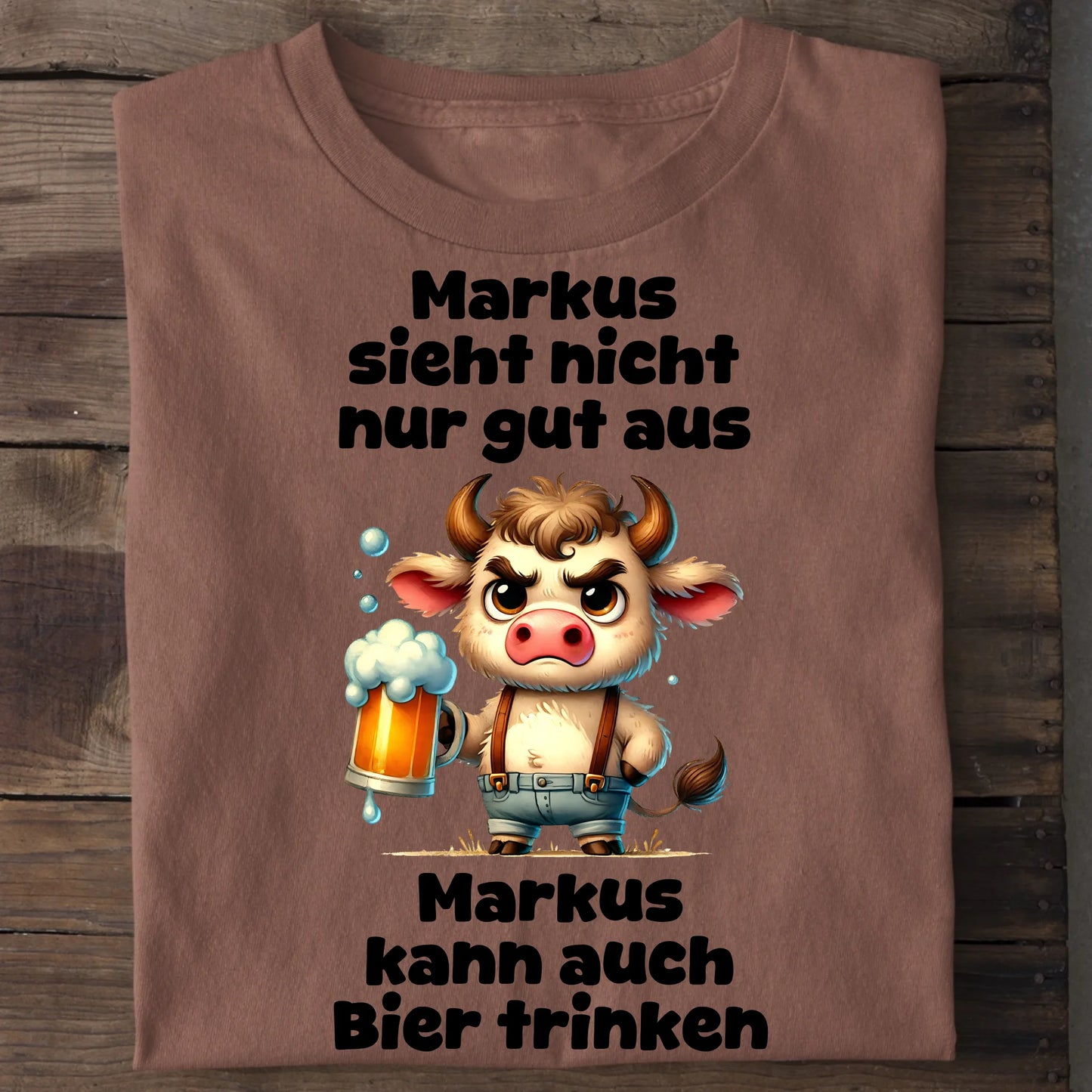 Ich sehe nicht nur gut aus - Organic Men's Shirt (personalisierbar) Crafter T-Shirt ST ST Heritage-Brown