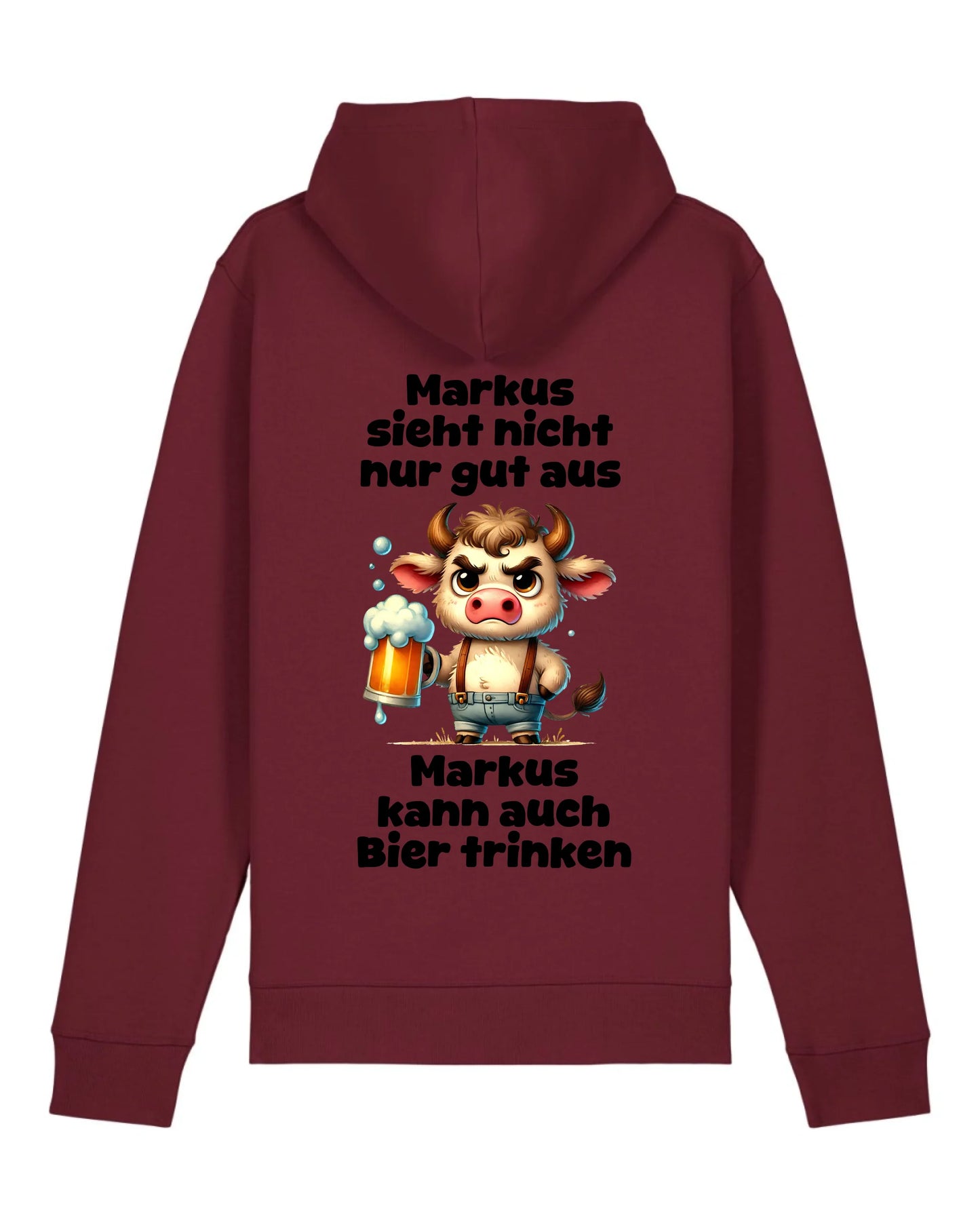 Ich sehe nicht nur gut aus - Organic Unisex Hoodie (personalisierbar) Drummer 2.0 Hoodie ST ST Burgundy