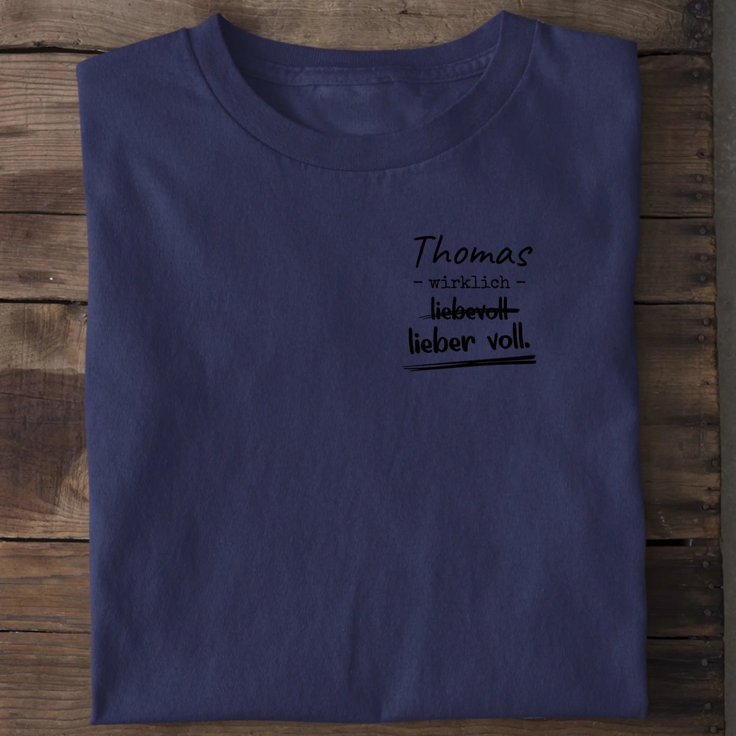 Lieber voll - Organic Men's Shirt (personalisierbar) Crafter T-Shirt ST ST French-Navy