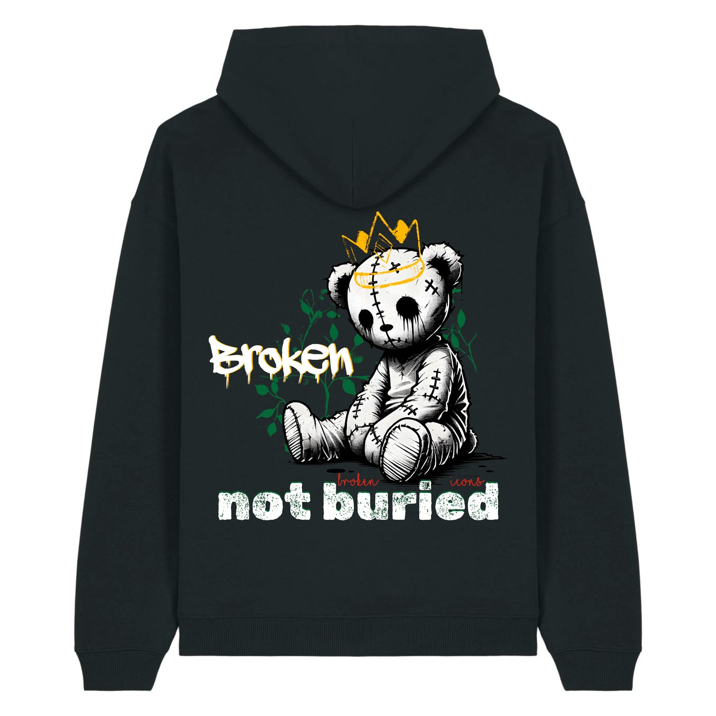Broken - Organic Heavy Oversized Unisex Hoodie Black