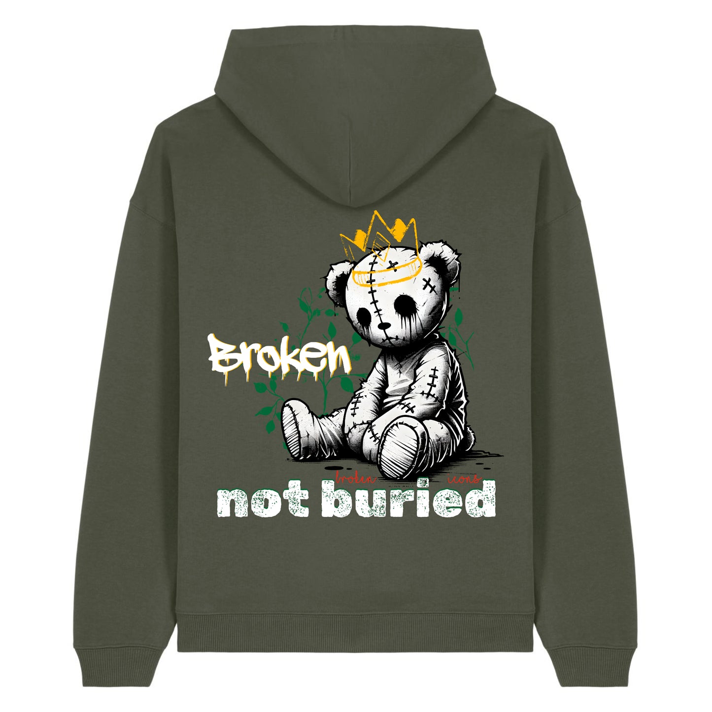 Broken - Organic Heavy Oversized Unisex Hoodie Khaki