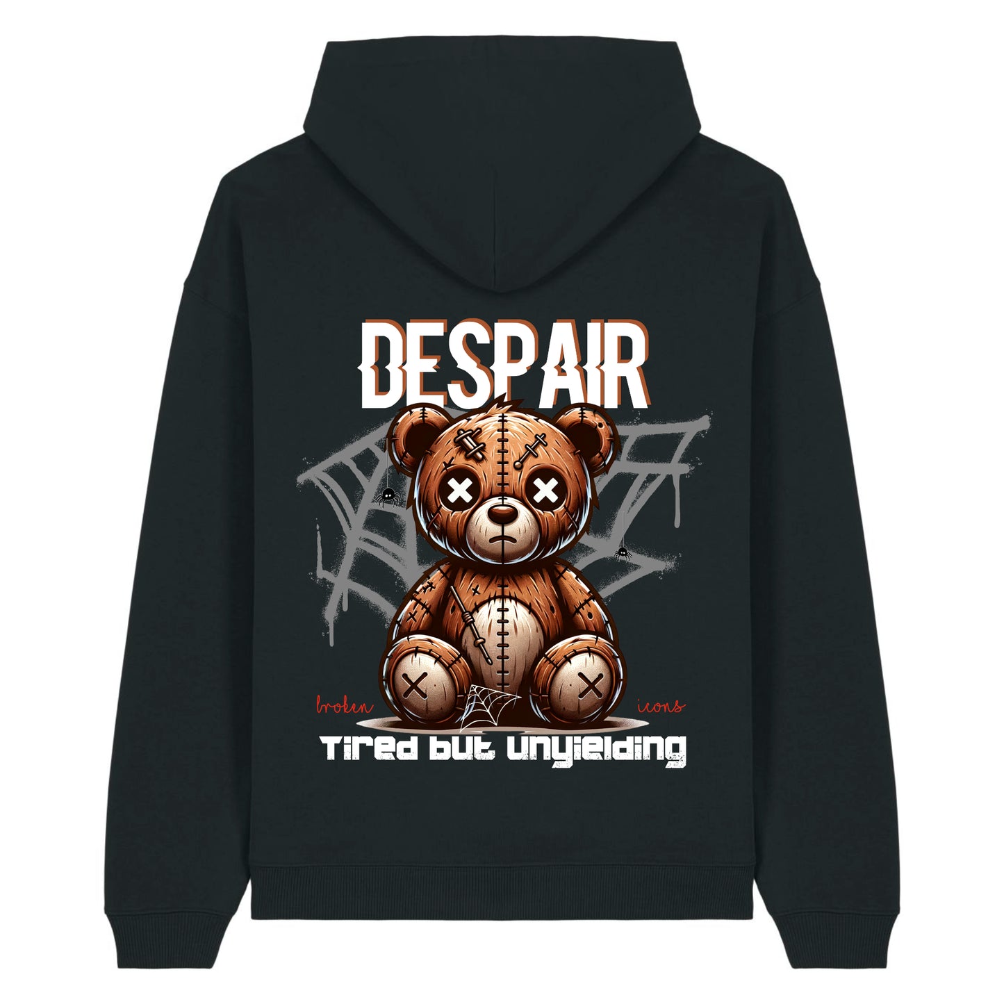 Despair - Organic Heavy Oversized Unisex Hoodie Black