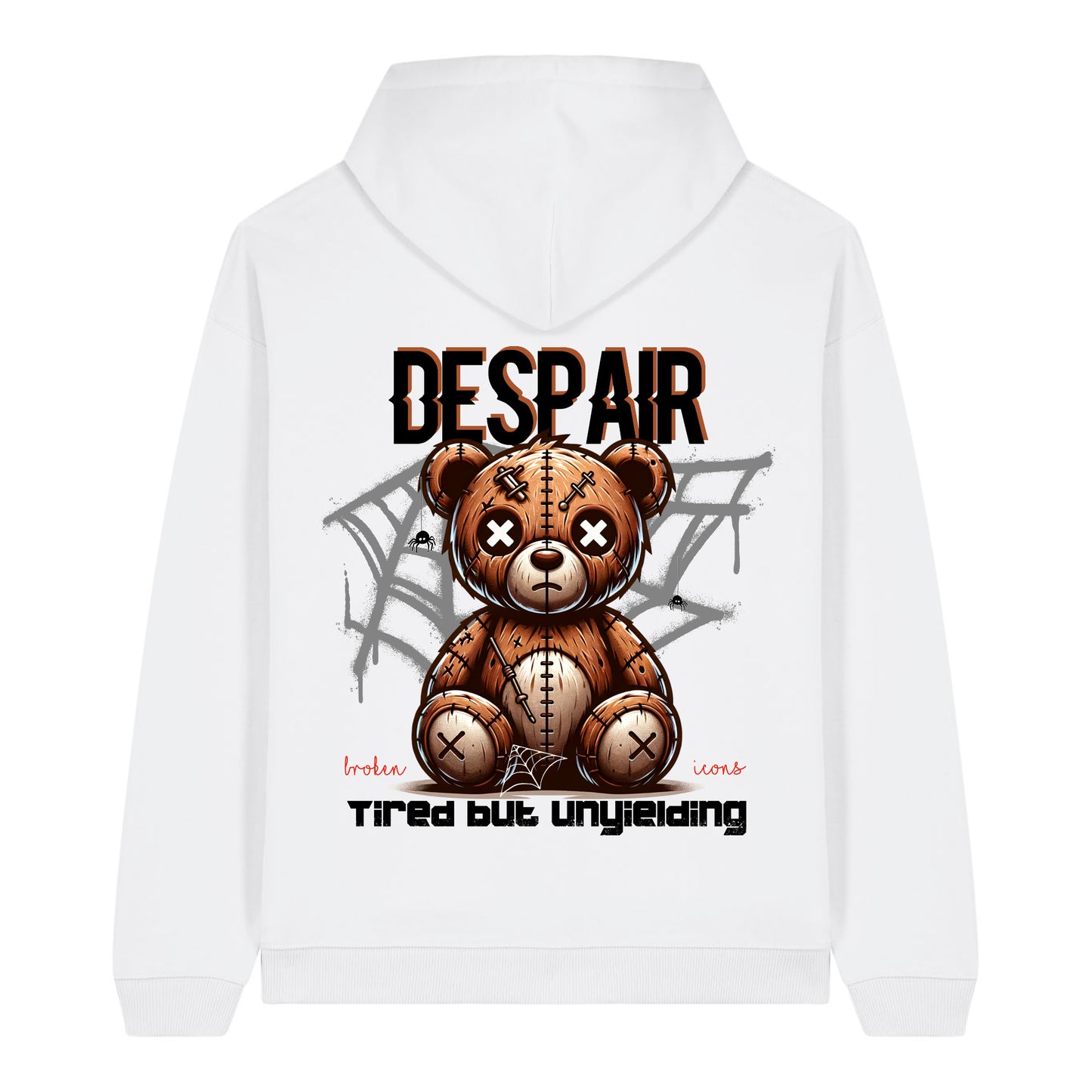 Despair - Organic Heavy Oversized Unisex Hoodie White