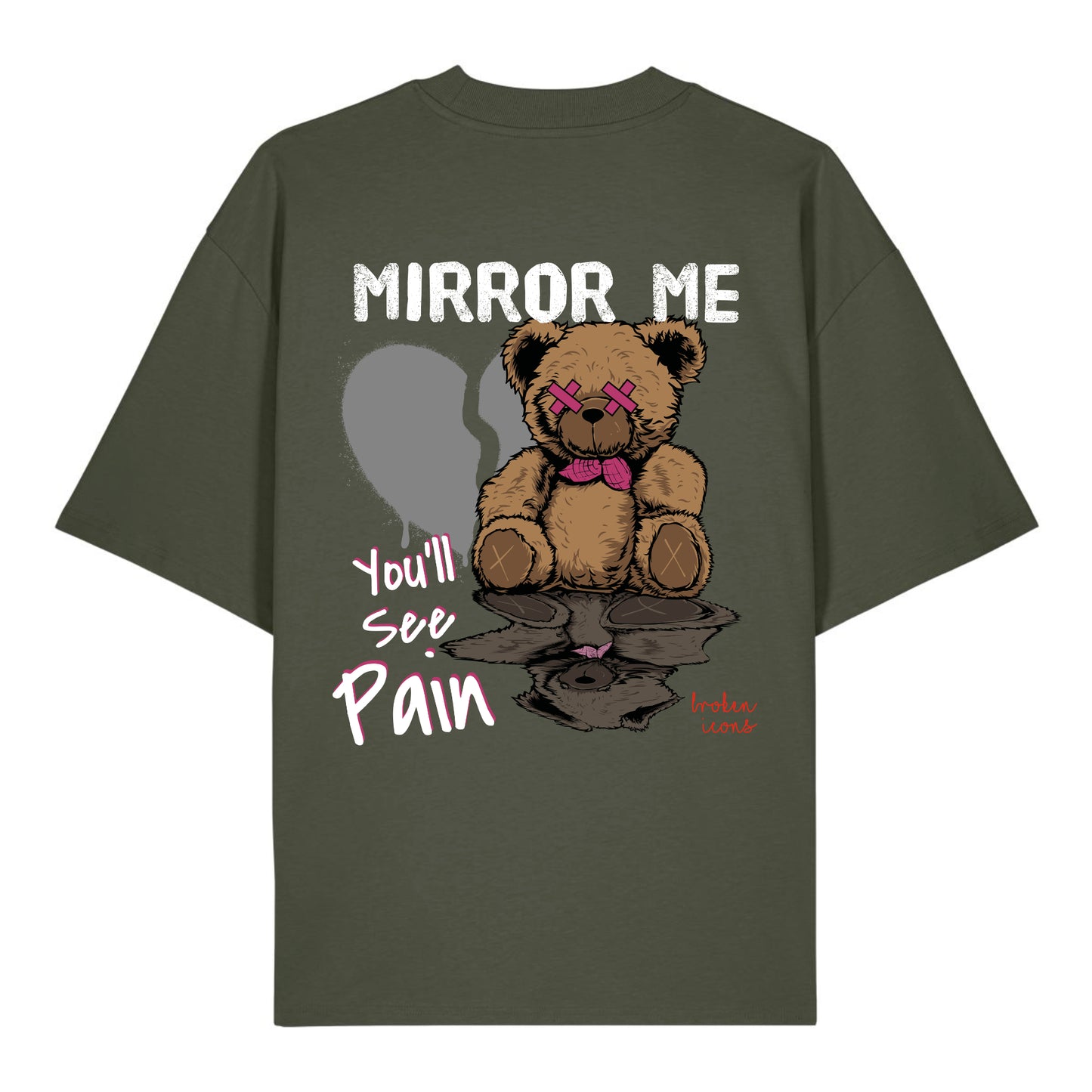 Mirror Me - Organic Heavy Oversized Unisex Shirt Khaki