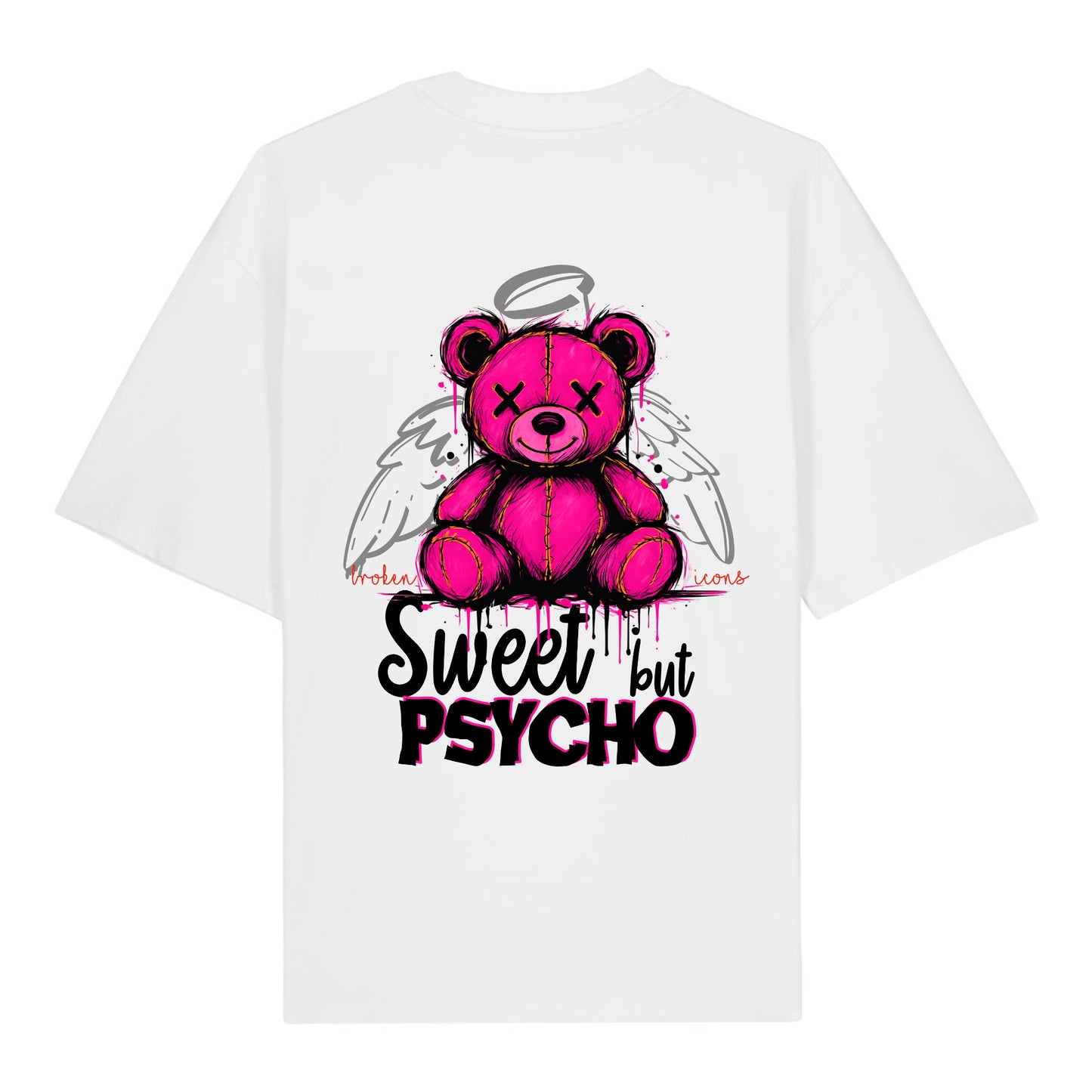 Sweet but Psycho - Organic Heavy Oversized Unisex Shirt White