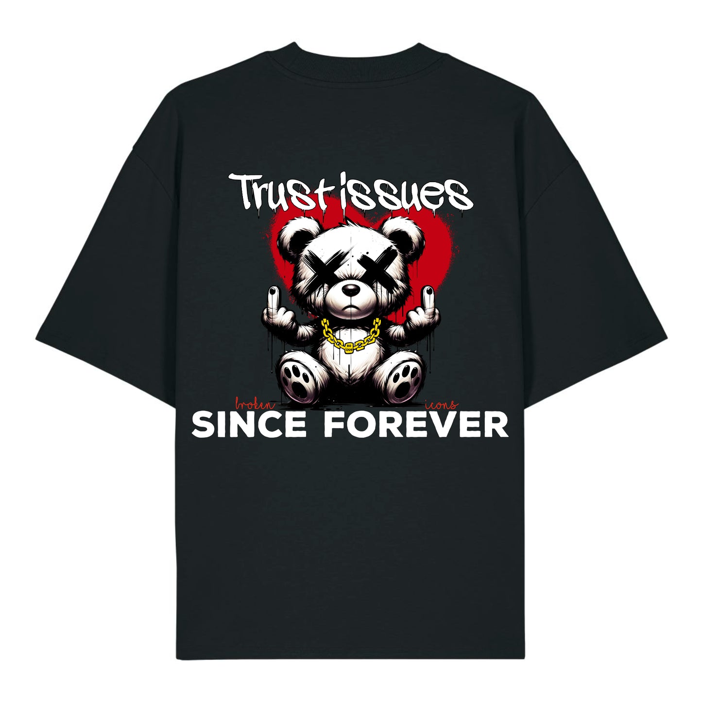 Trust Issues - Organic Heavy Oversized Unisex Shirt Black