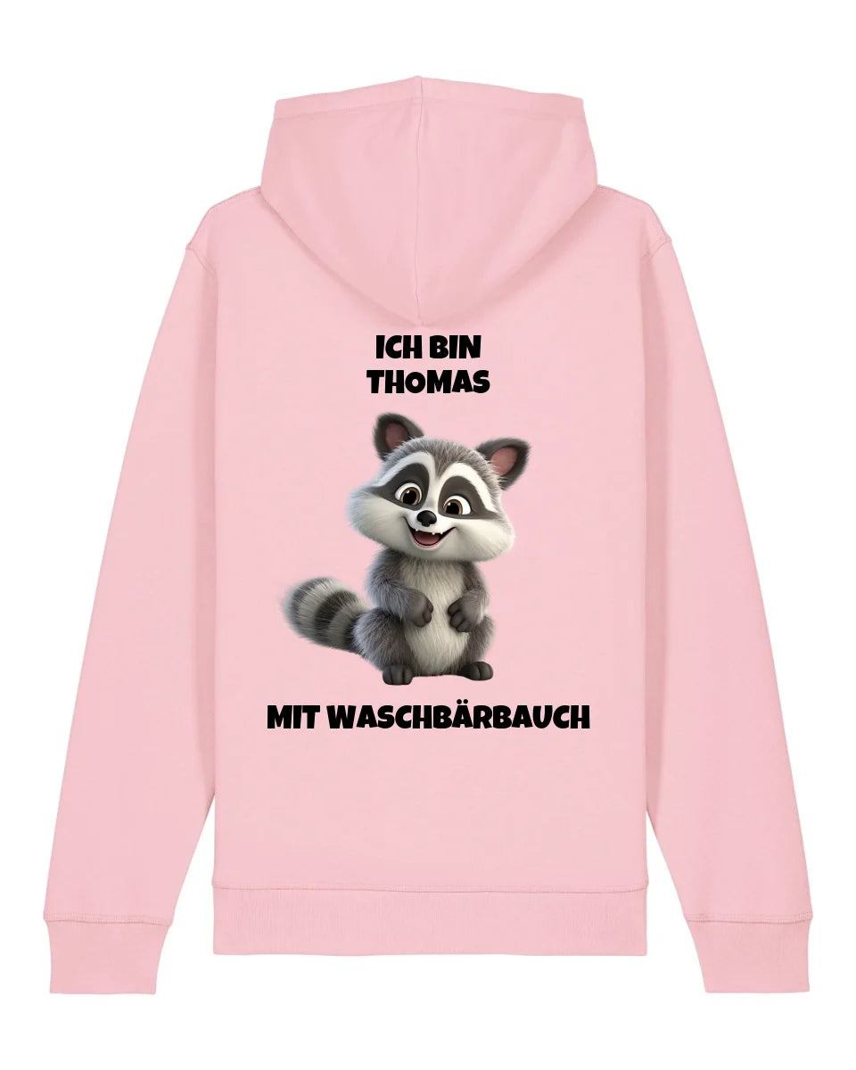 Waschbärbauch - Organic Unisex Hoodie (personalisierbar) Drummer 2.0 Hoodie ST ST Cotton-Pink