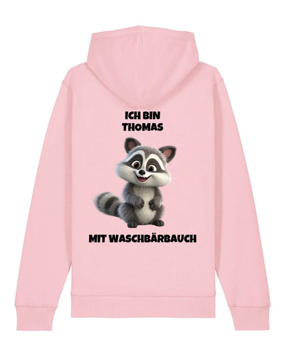 Waschbärbauch - Organic Unisex Hoodie (personalisierbar) Drummer 2.0 Hoodie ST ST Cotton-Pink