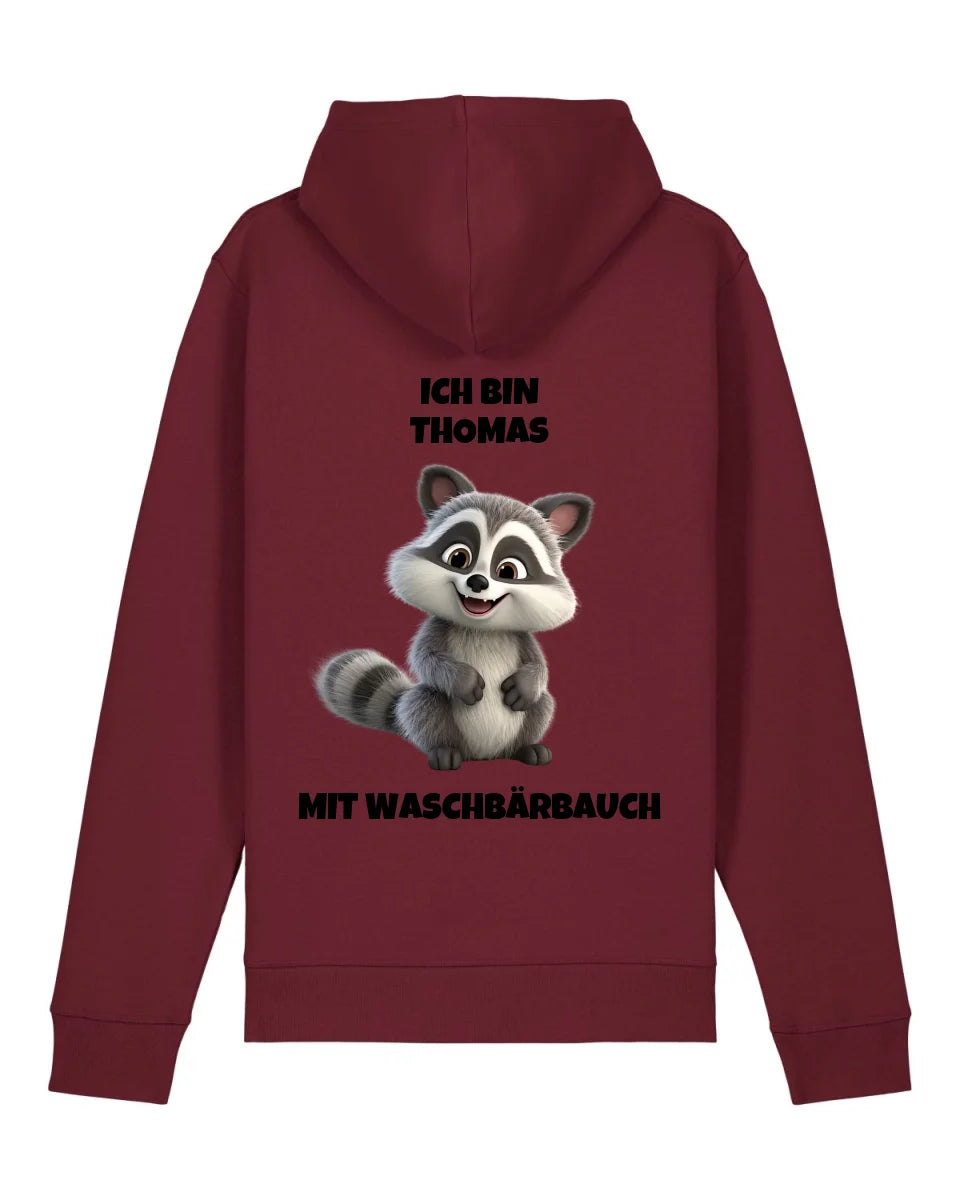 Waschbärbauch - Organic Unisex Hoodie (personalisierbar) Drummer 2.0 Hoodie ST ST Burgundy