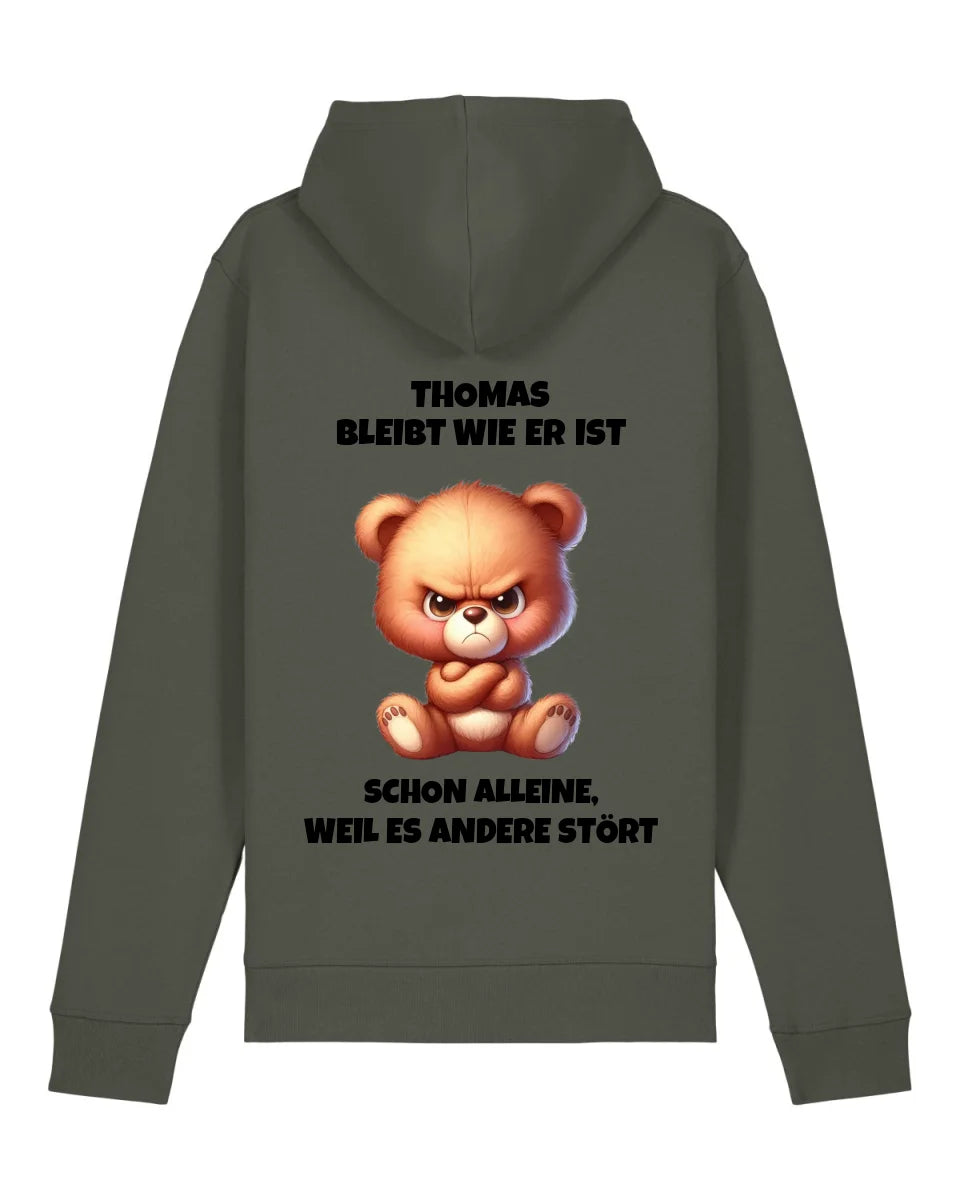 Ich bleibe wie ich bin - Organic Unisex Hoodie (personalisierbar) Drummer 2.0 Hoodie ST ST Khaki