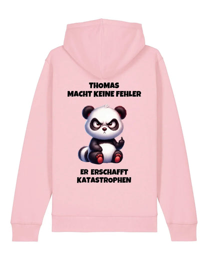 Keine Fehler - Organic Unisex Hoodie (personalisierbar) Drummer 2.0 Hoodie ST ST Cotton-Pink