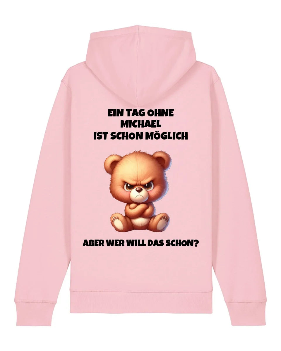 Wer will das schon? - Organic Unisex Hoodie (personalisierbar) Drummer 2.0 Hoodie ST ST Cotton-Pink