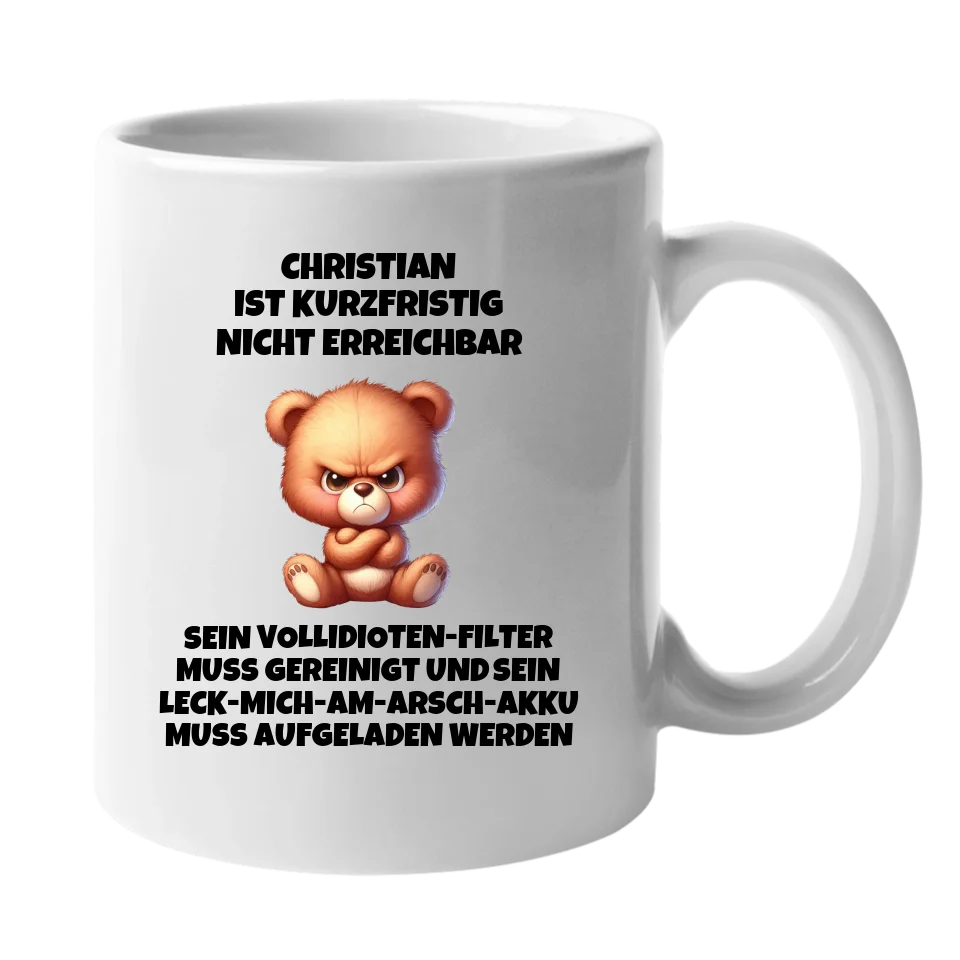 Nicht erreichbar - Tasse (personalisierbar) Standard Mug White STD