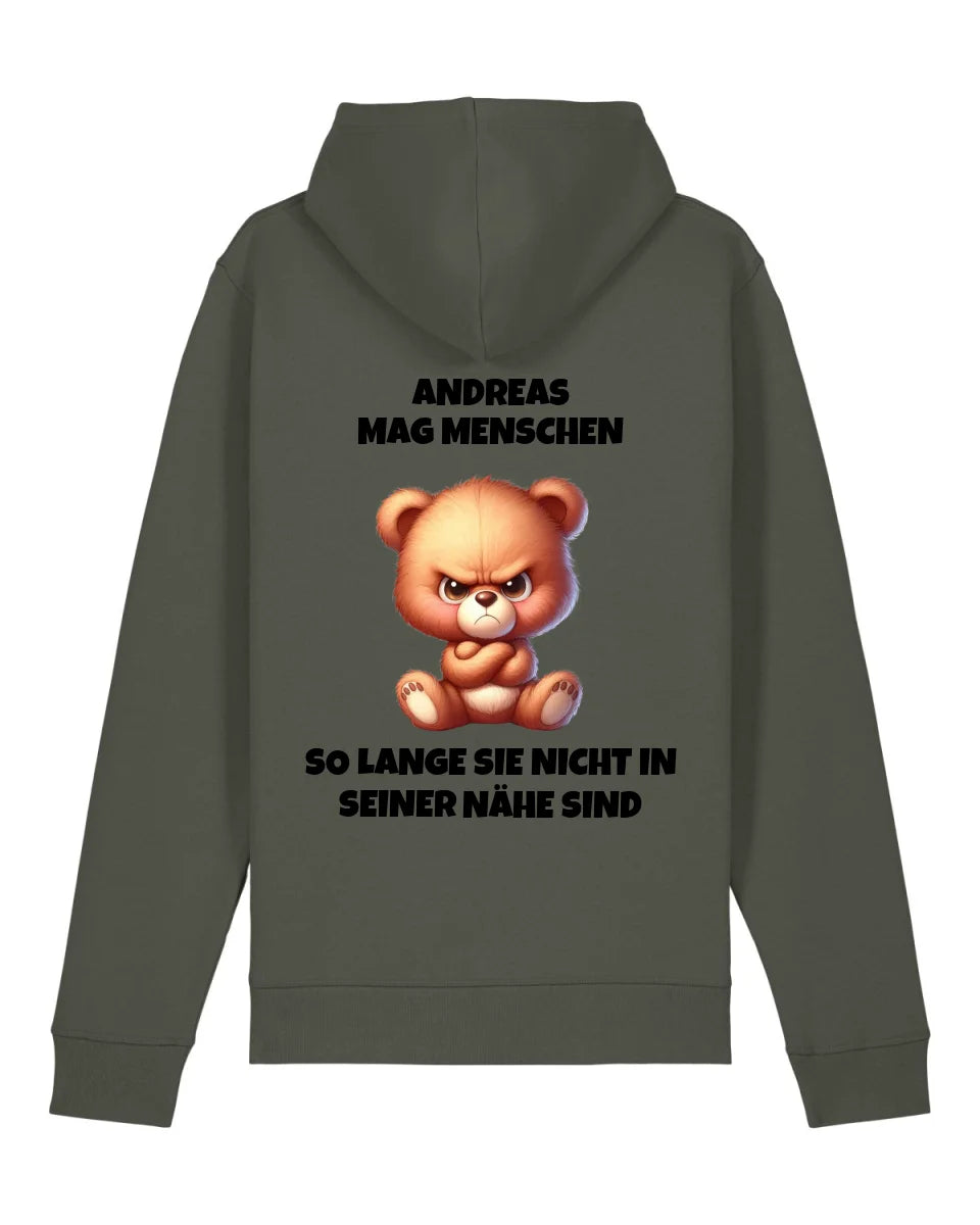 Ich mag Menschen - Organic Unisex Hoodie (personalisierbar) Drummer 2.0 Hoodie ST ST Khaki
