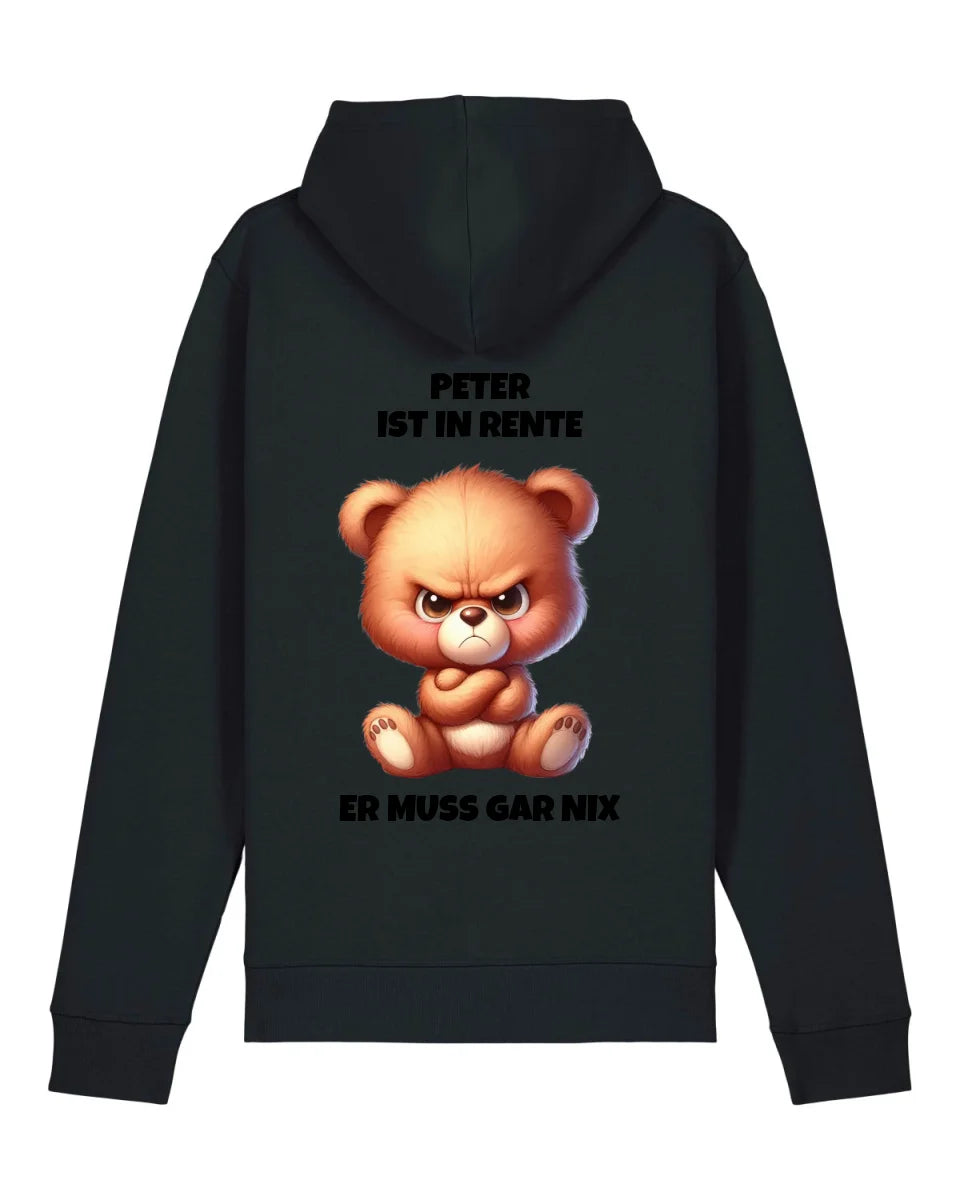 Ich bin in Rente - Organic Unisex Hoodie (personalisierbar) Drummer 2.0 Hoodie ST ST Black