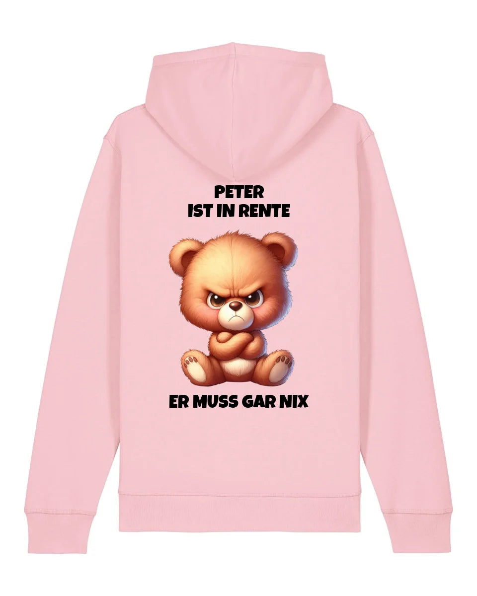 Ich bin in Rente - Organic Unisex Hoodie (personalisierbar) Drummer 2.0 Hoodie ST ST Cotton-Pink