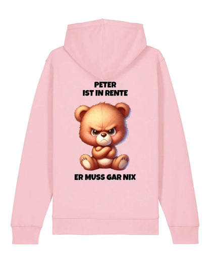Ich bin in Rente - Organic Unisex Hoodie (personalisierbar) Drummer 2.0 Hoodie ST ST Cotton-Pink