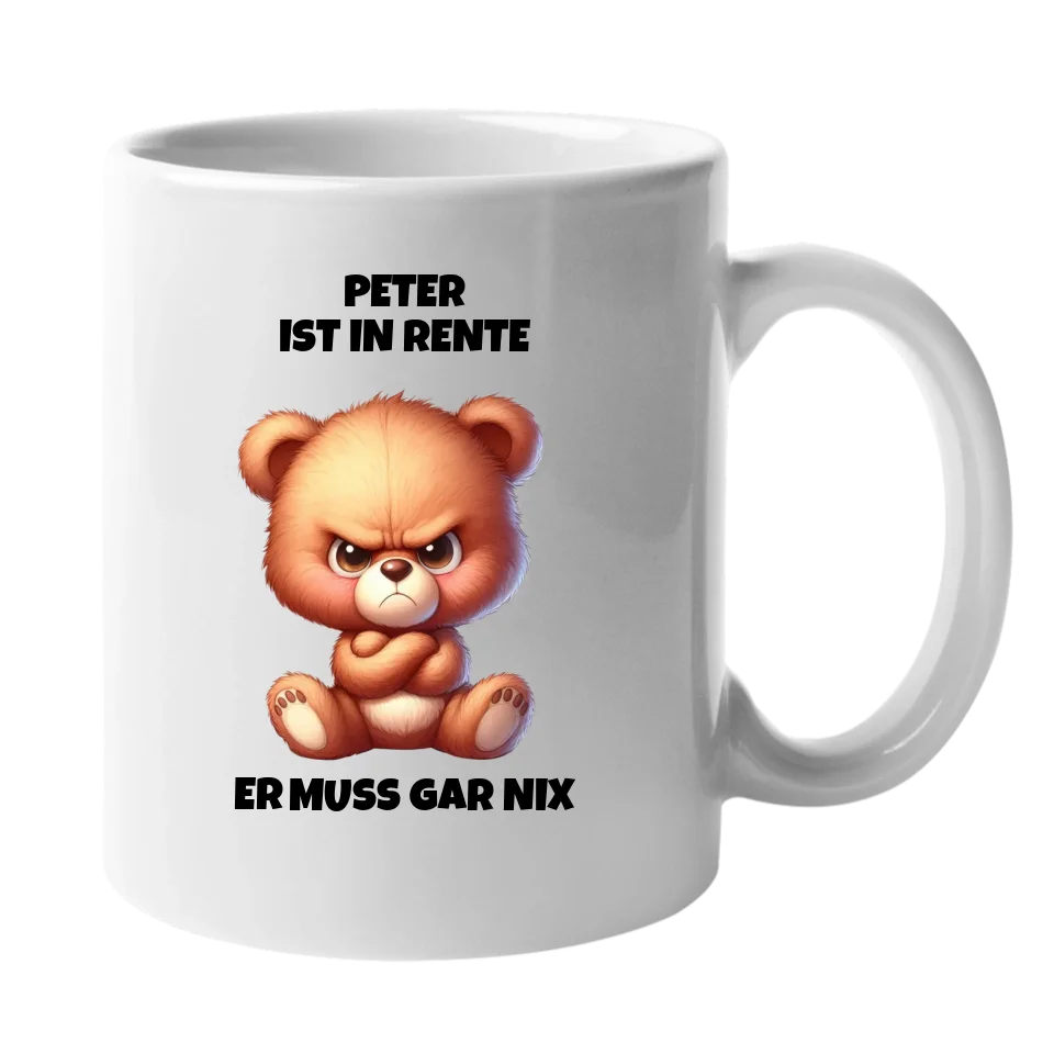 Ich bin in Rente - Tasse (personalisierbar) Standard Mug White STD