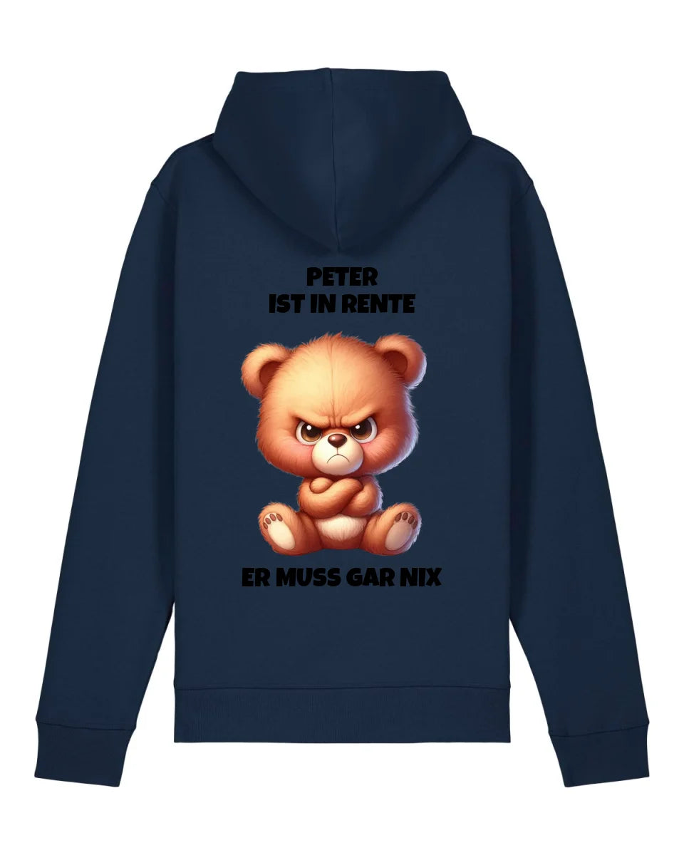 Ich bin in Rente - Organic Unisex Hoodie (personalisierbar) Drummer 2.0 Hoodie ST ST French-Navy